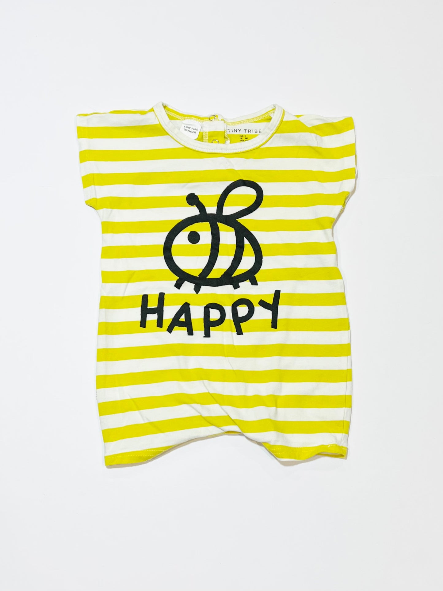 Bee happy romper - Size 9-12 months