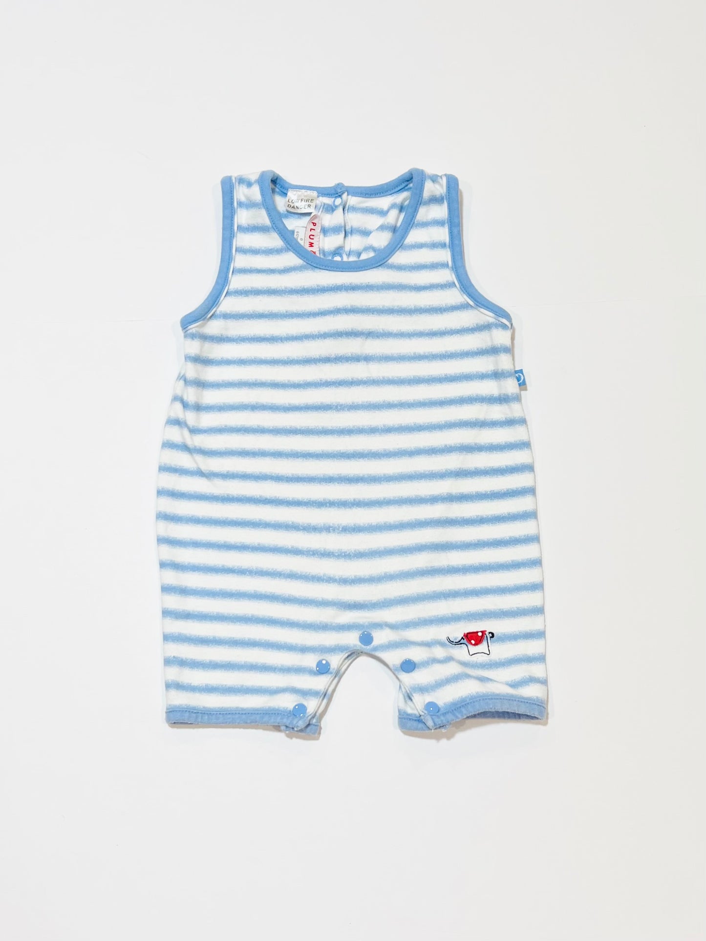 Striped elephant romper - Size 0