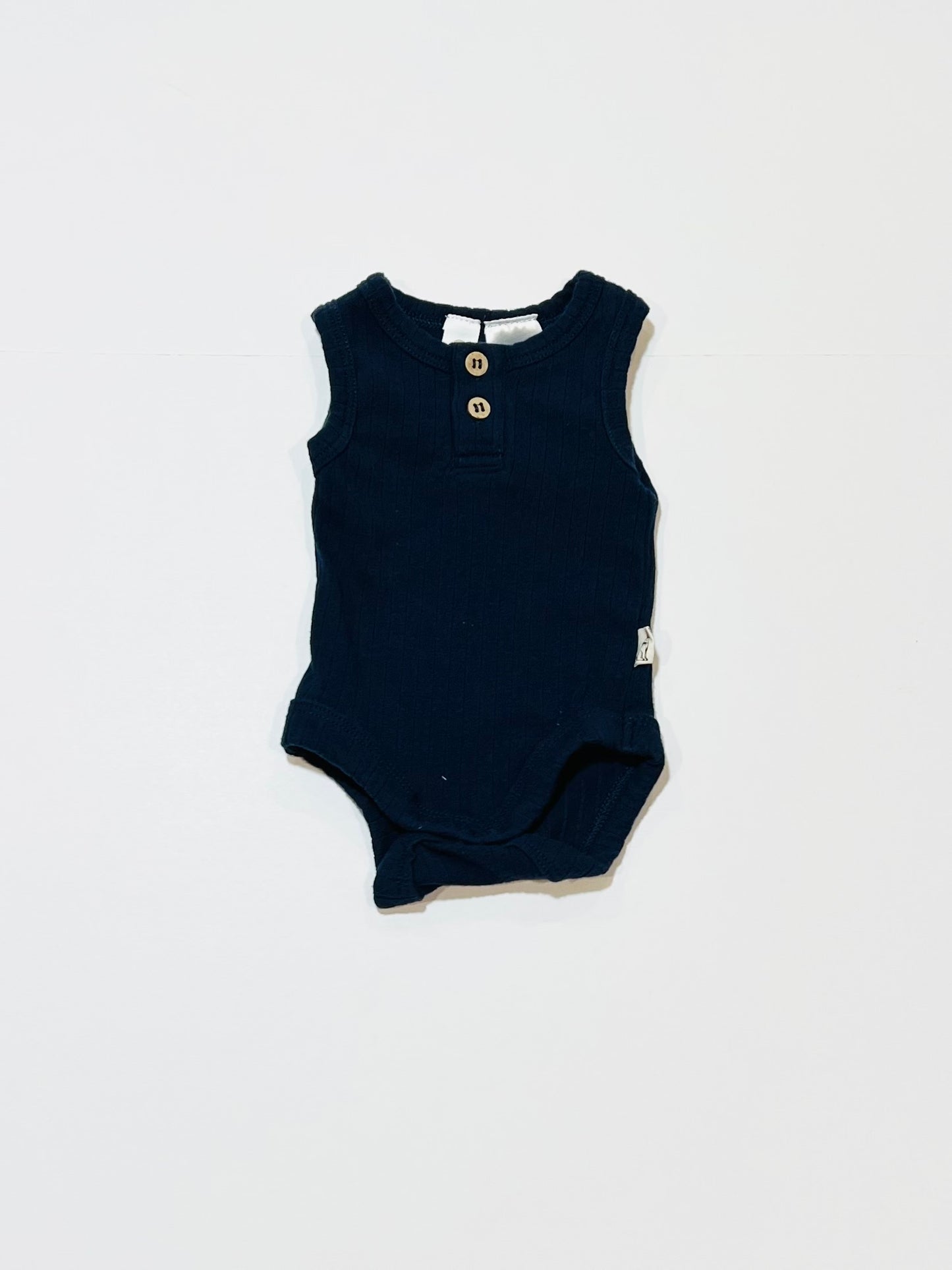 Navy henley bodysuit - Size 00000