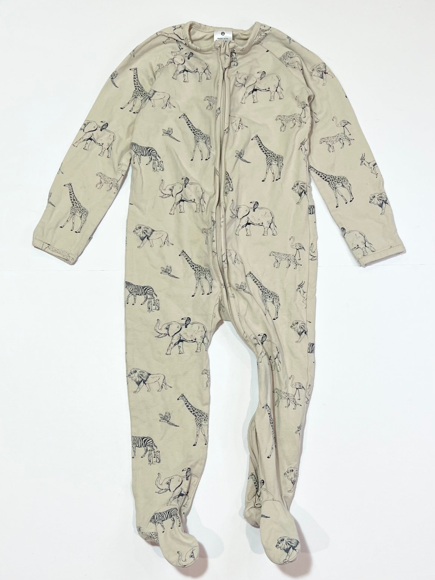 Animals zip onesie - Size 2