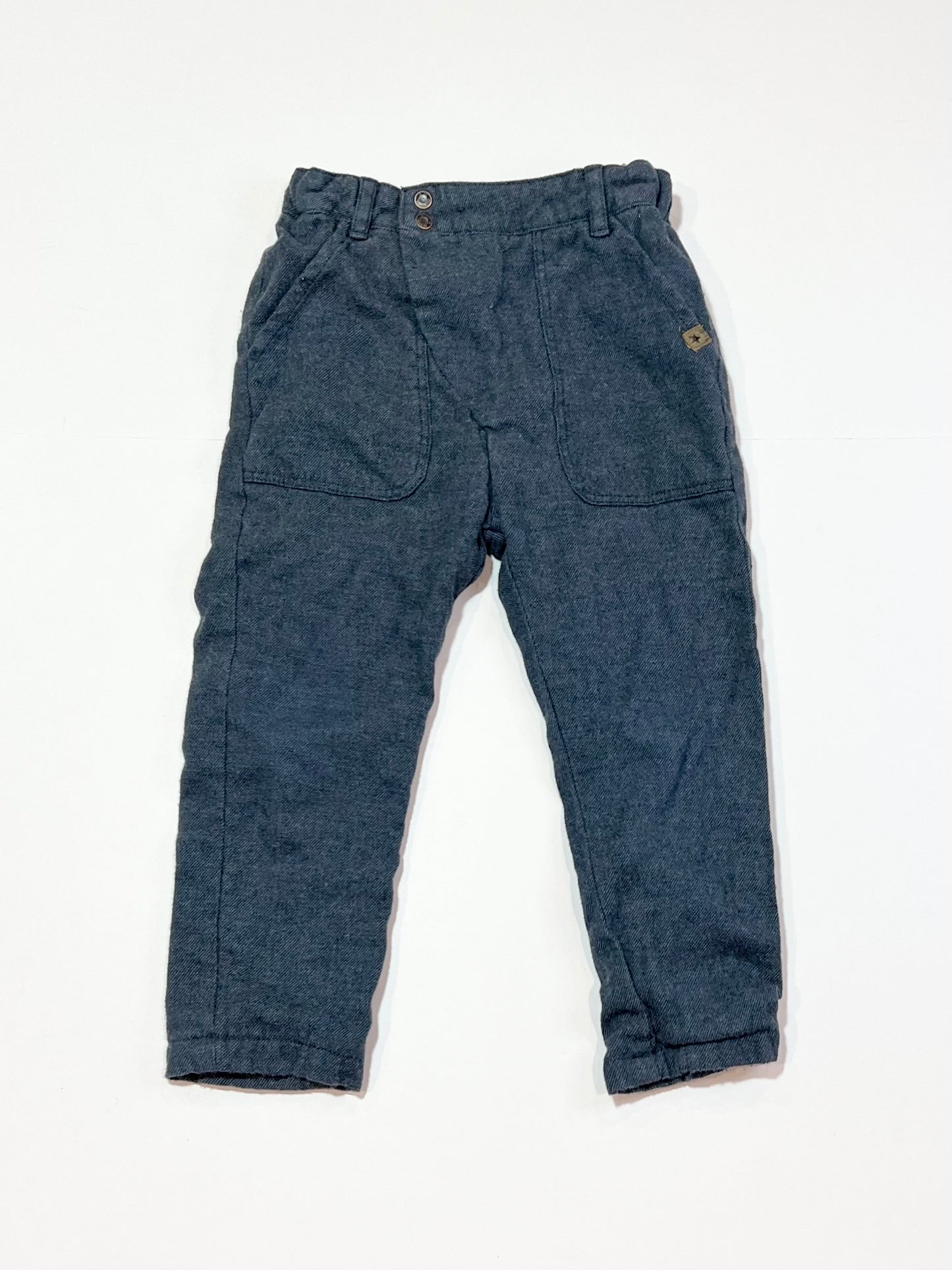 Blue woven pants - Size 2-3