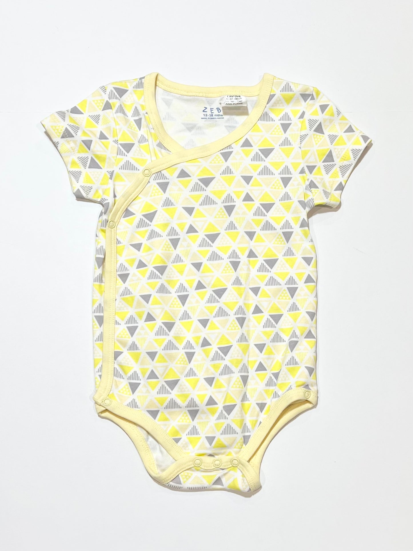 Yellow triangles bodysuit - Size 1