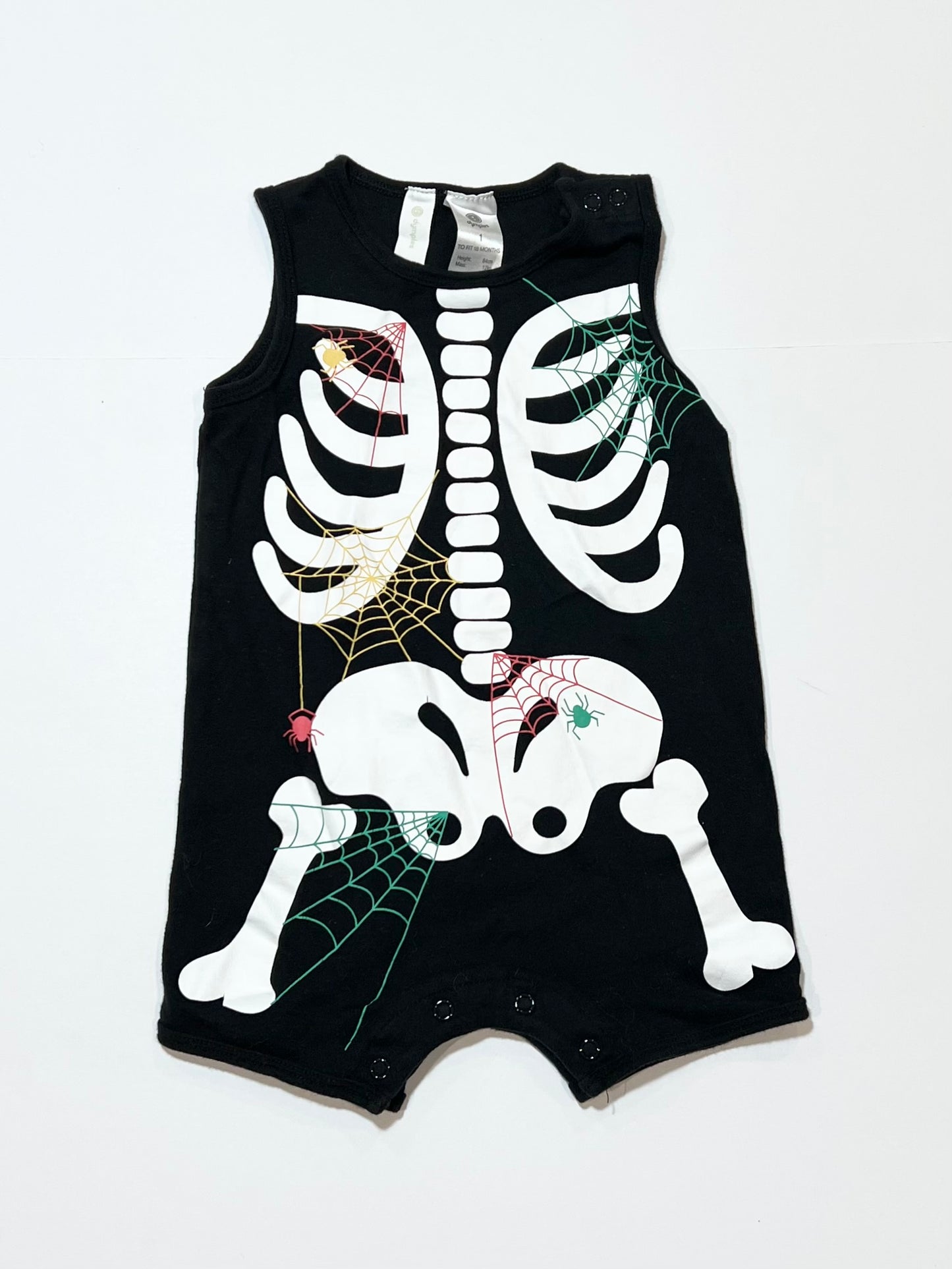 Skeleton Halloween romper - Size 1