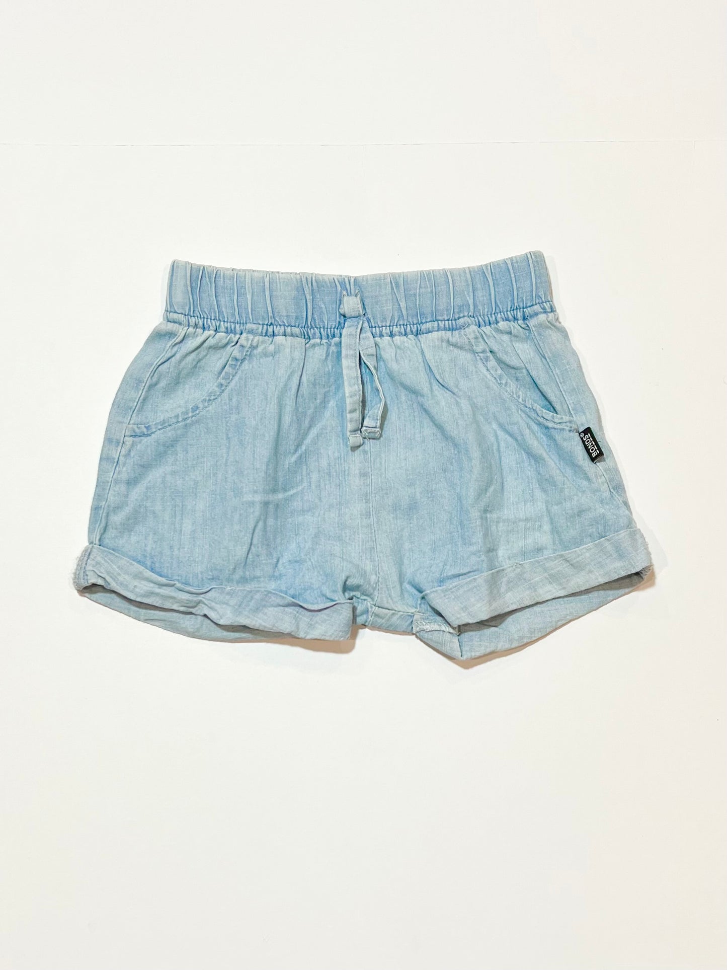 Blue chambray shorts - Size 2