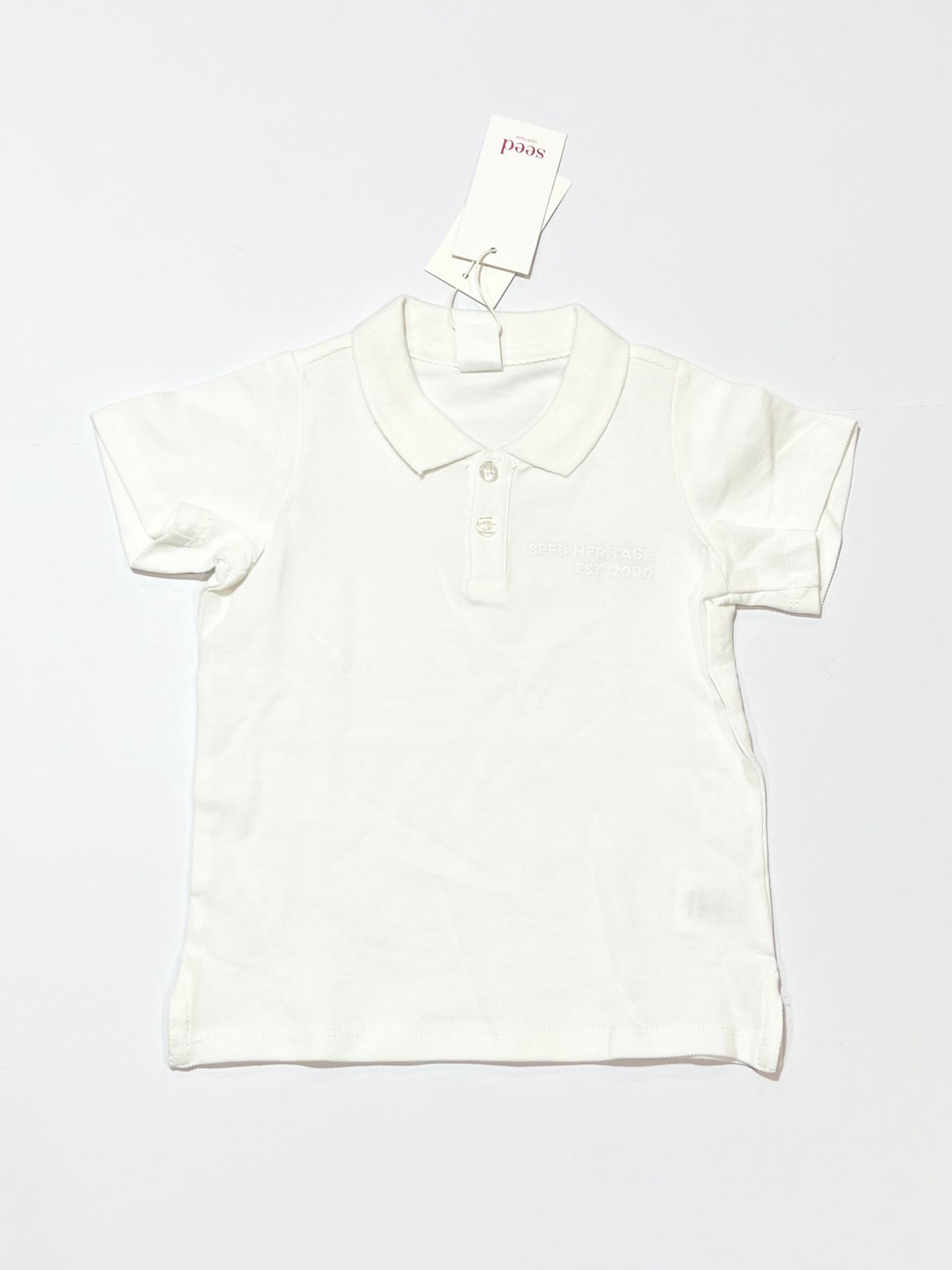 White polo shirt brand new - Size 2