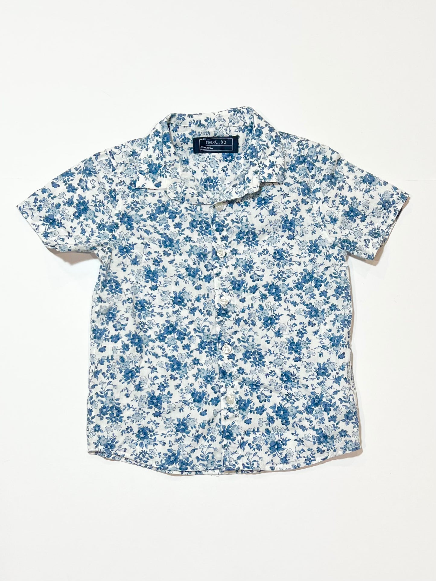 Blue floral shirt - Size 2-3