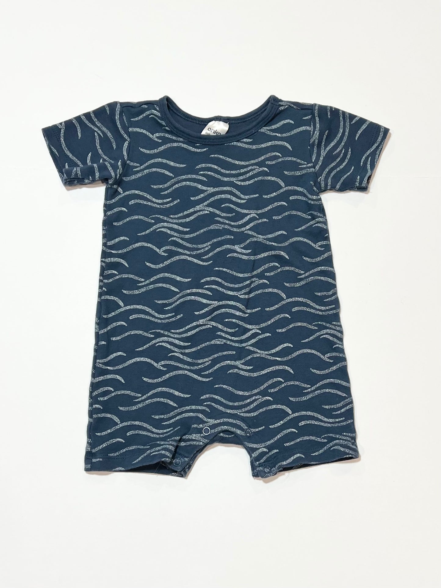 Navy waves romper - Size 2