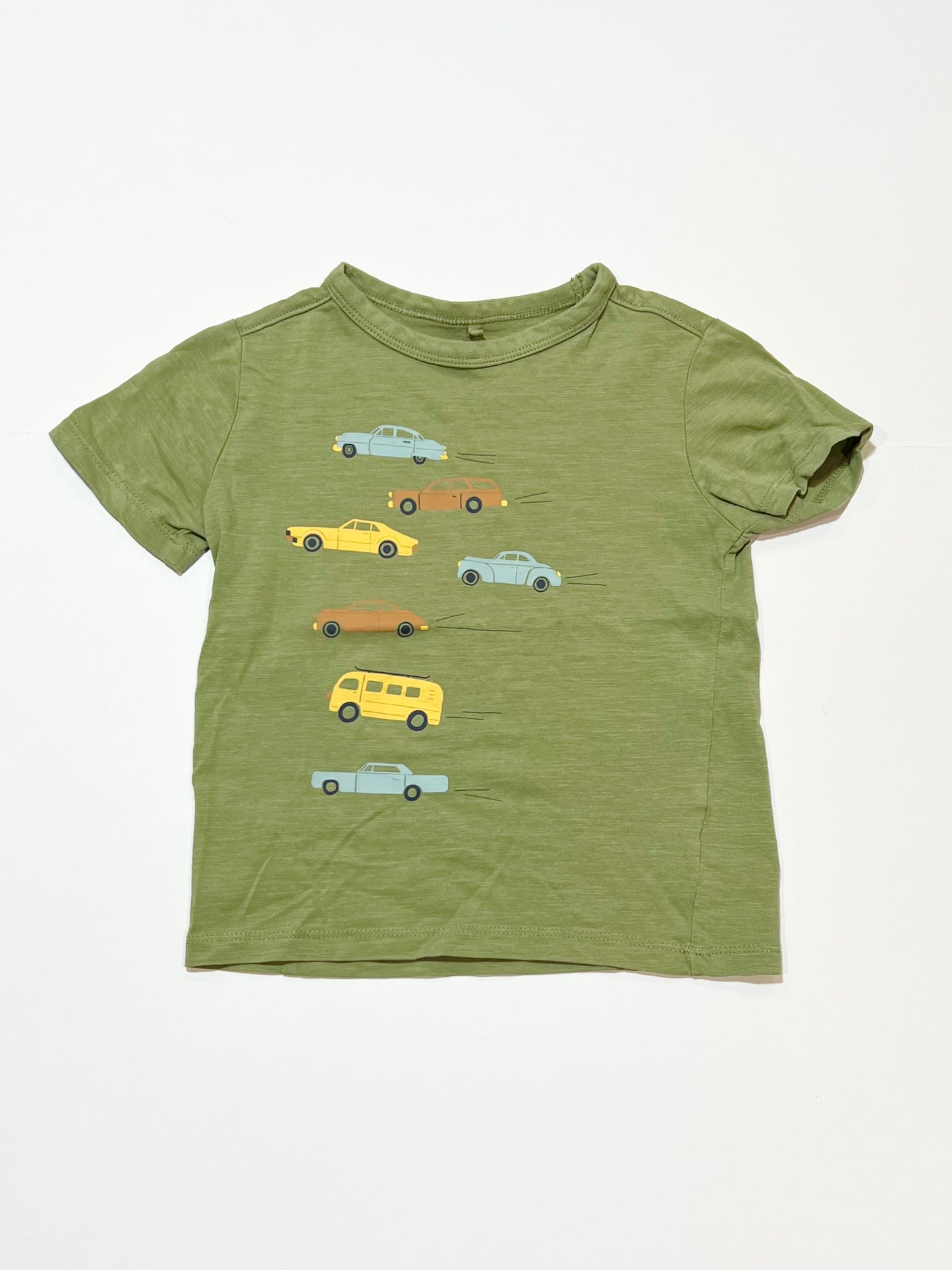 Green cars tee - Size 2
