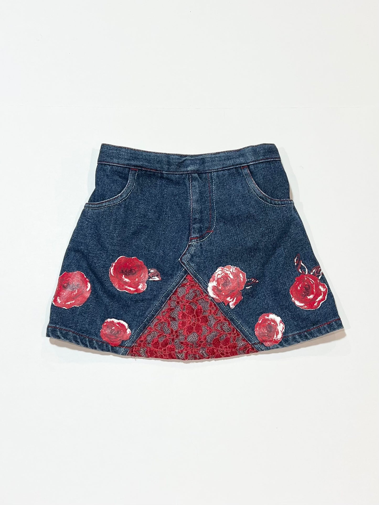 Denim roses skirt - Size 3
