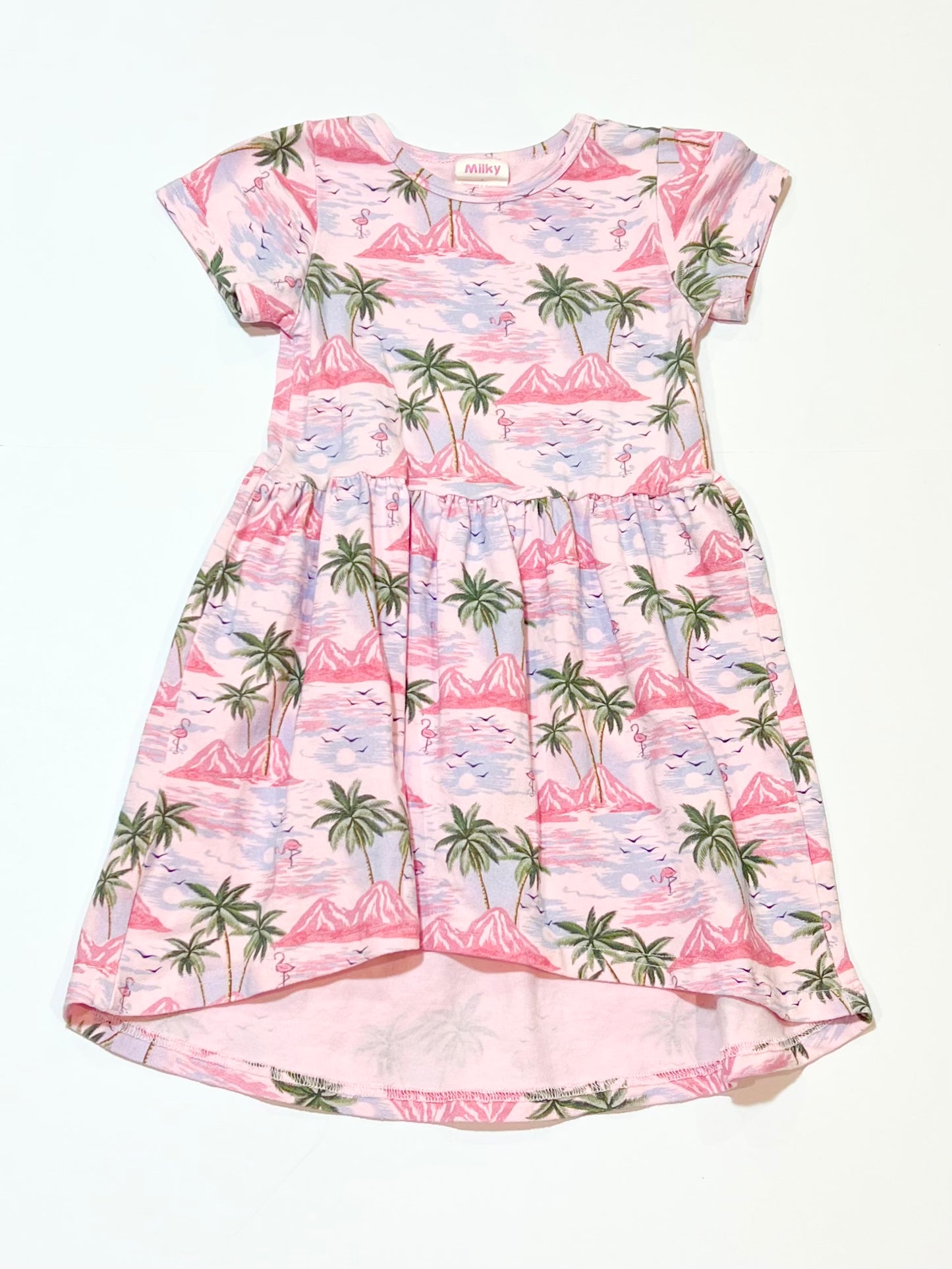 Pink jersey dress - Size 3