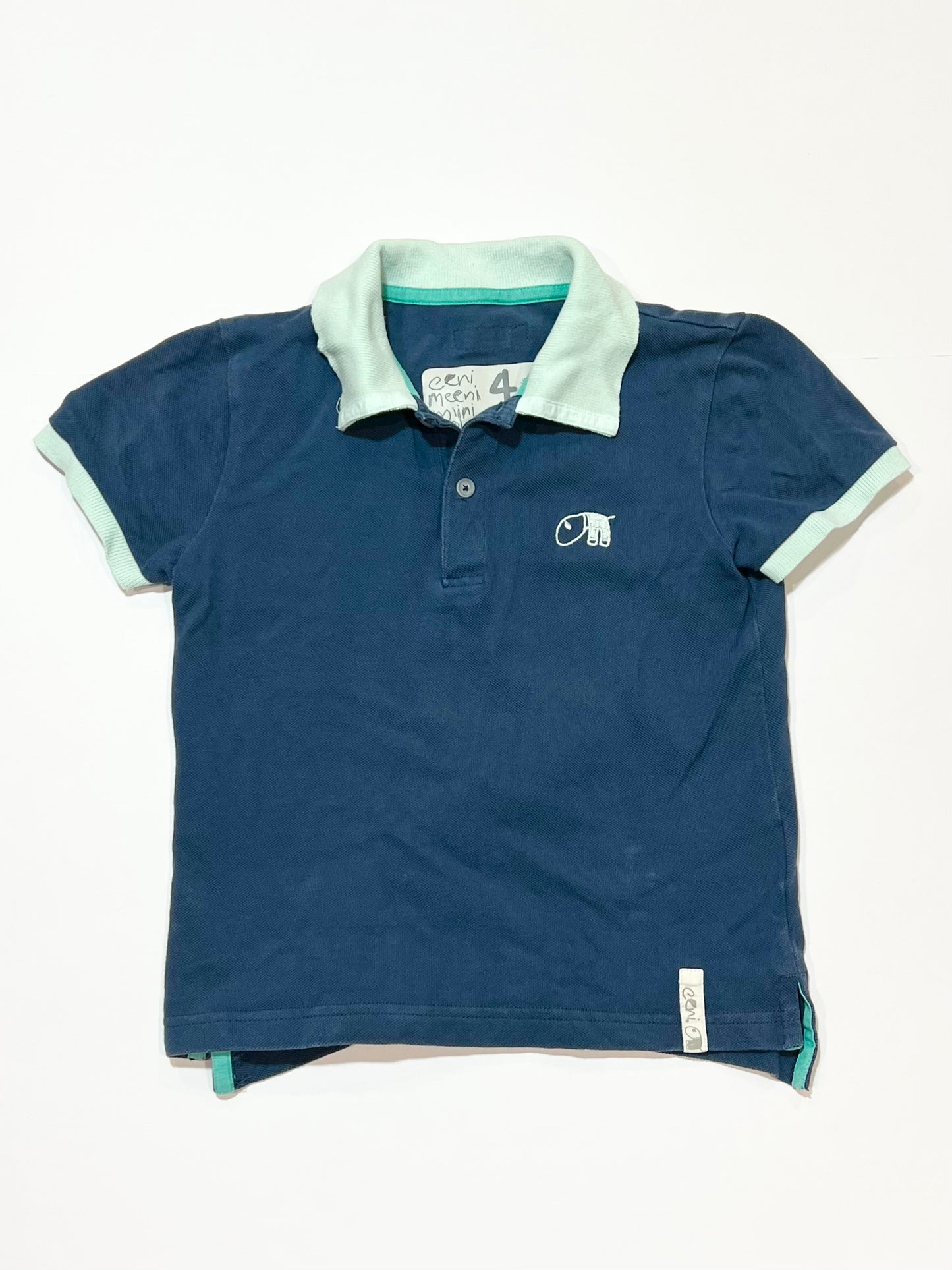 Blue polo top - Size 4