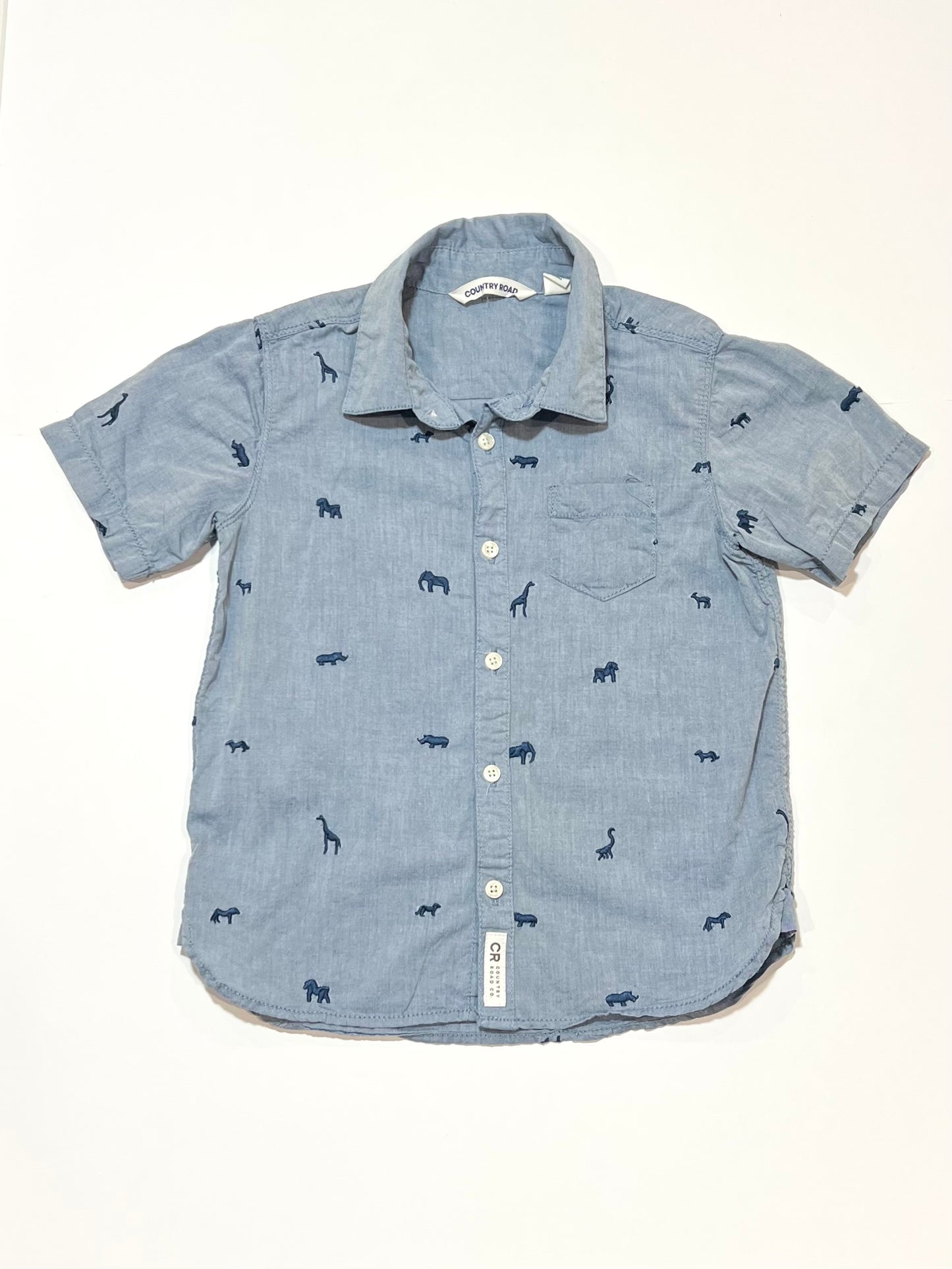 Blue animals shirt - Size 4