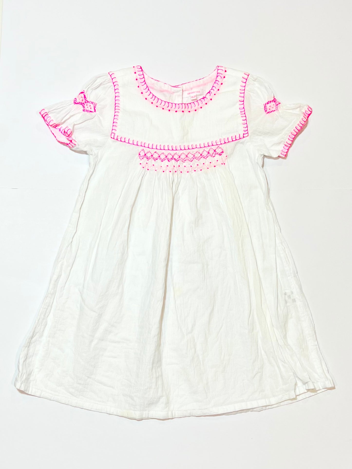 White embroidered dress - Size 4-5