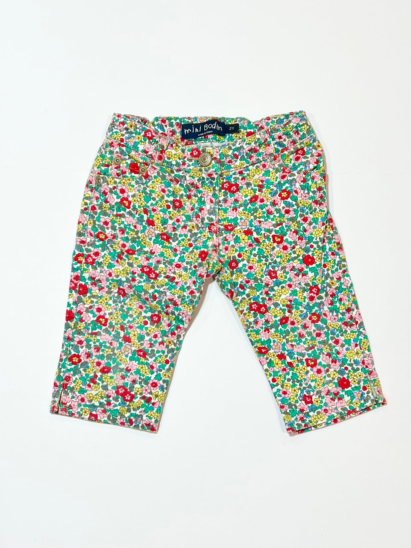 Cropped floral jeans - Size 2