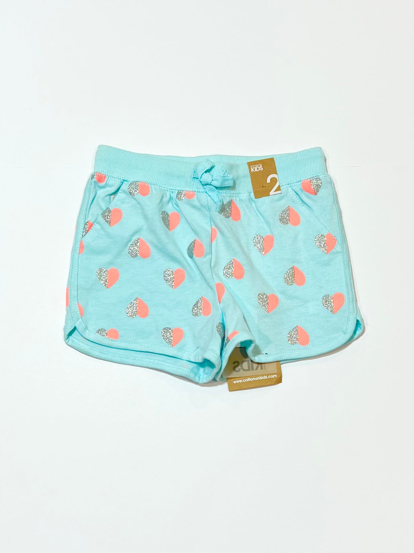 Heart sweat shorts brand new - Size 2