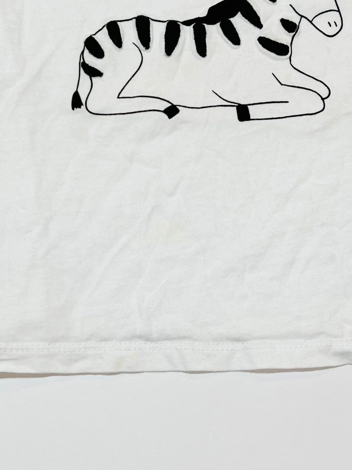 White zebra tee - Size 2