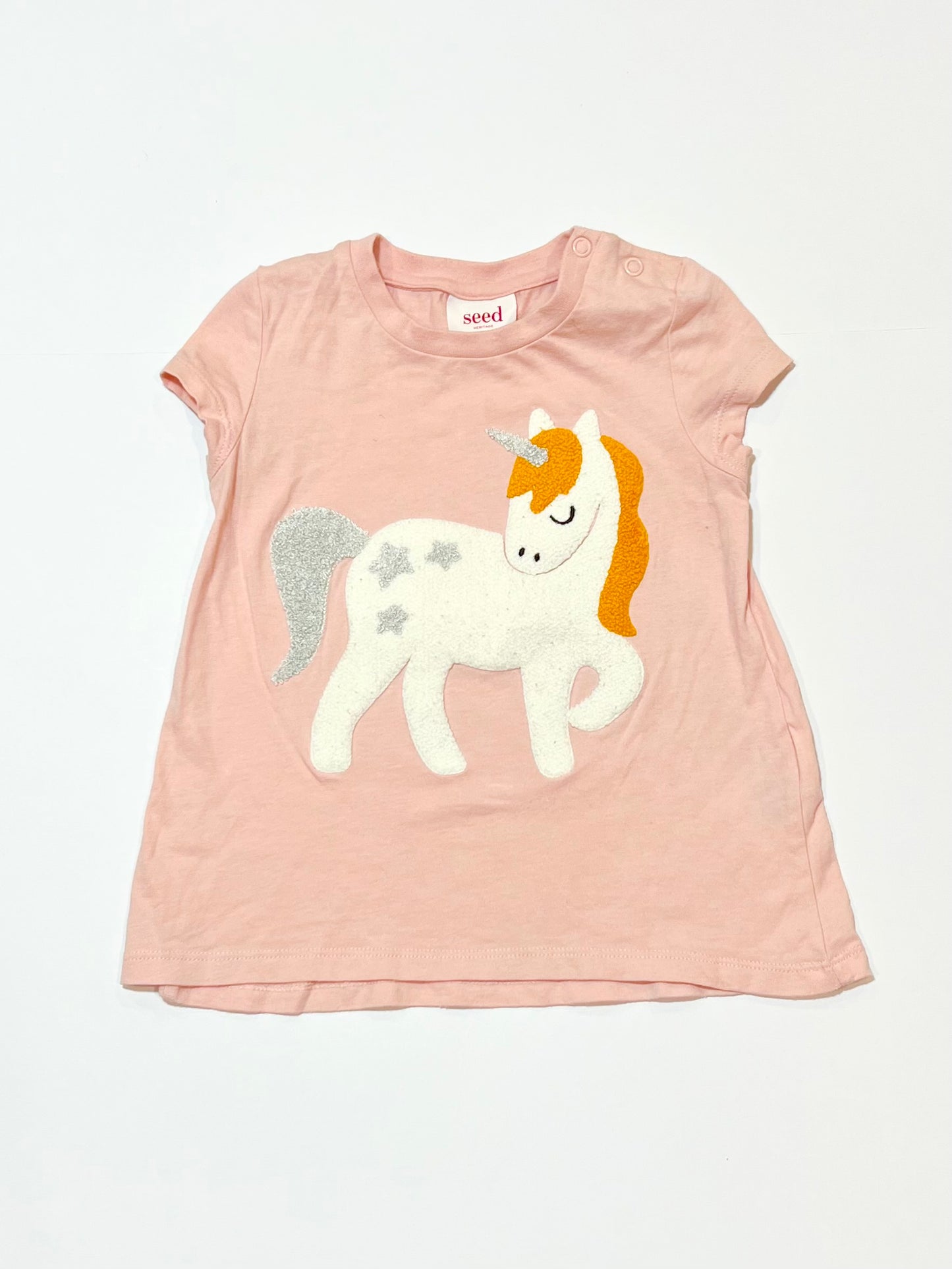 Pink unicorn tee - Size 2