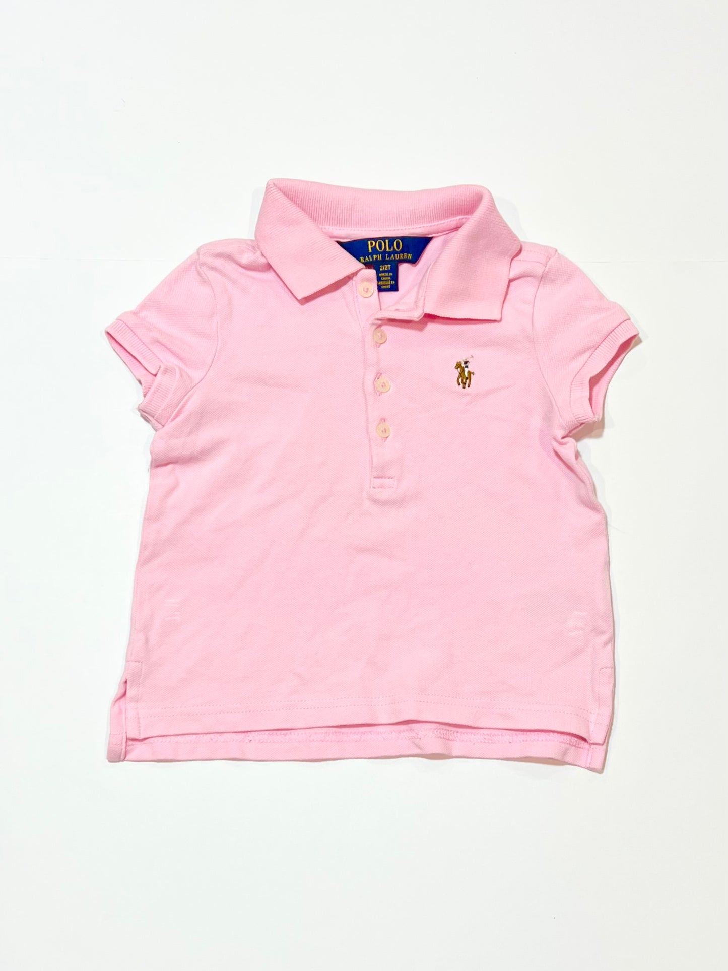Pink polo top - Size 2