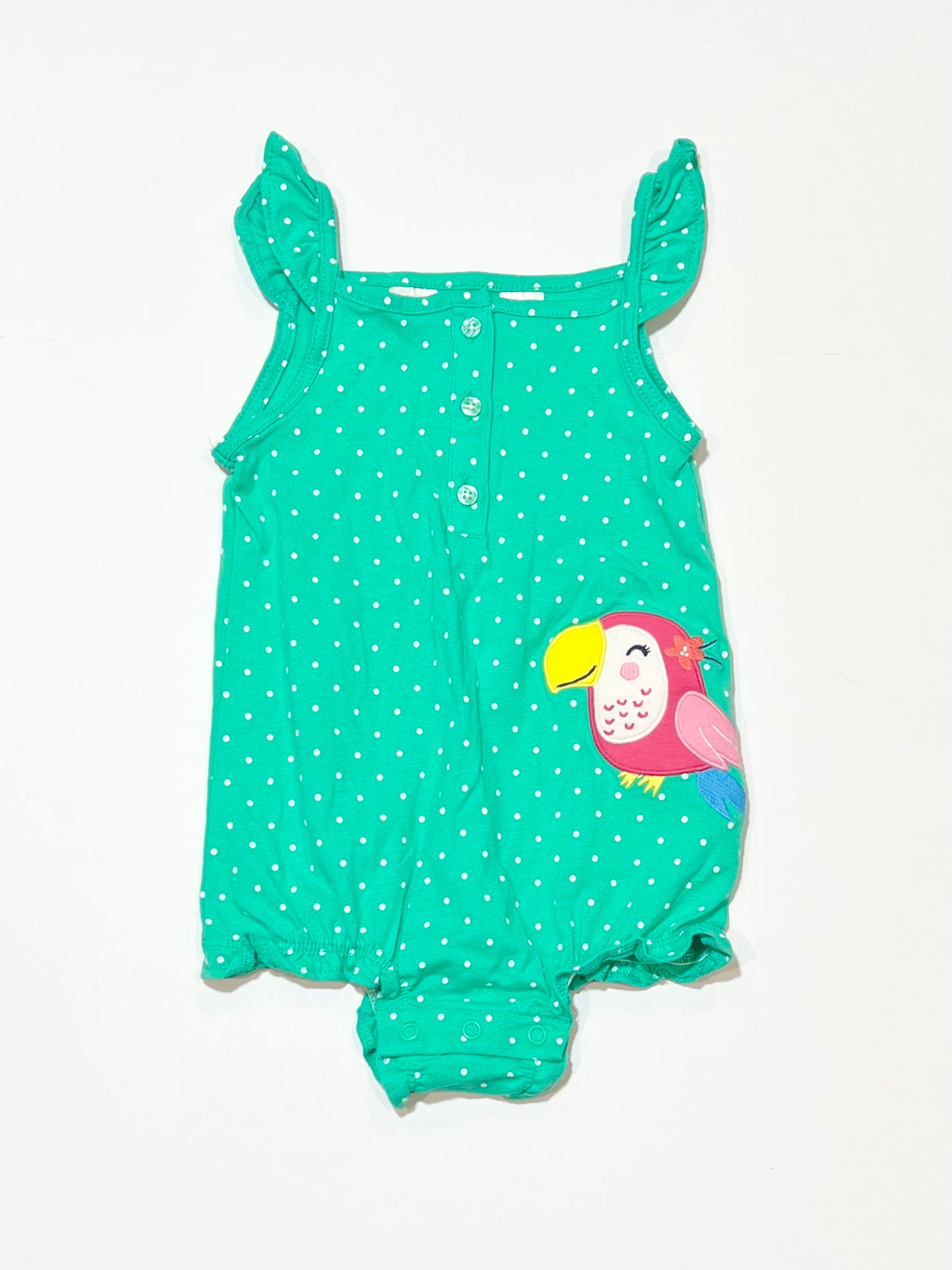Green spot romper - Size 2