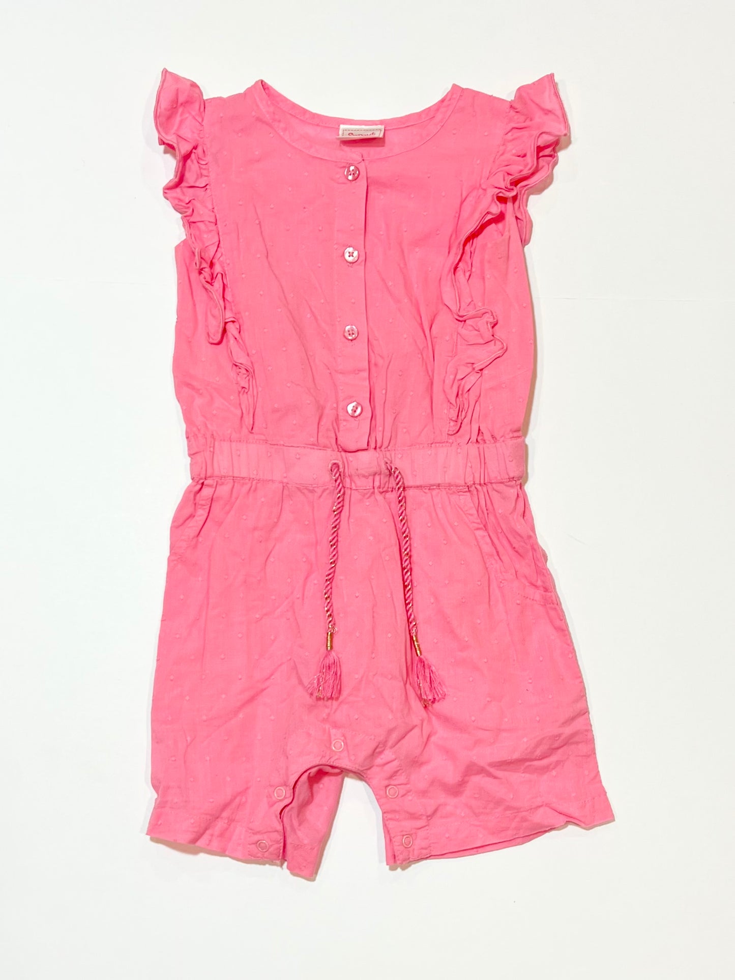 Pink ruffle playsuit - Size 2
