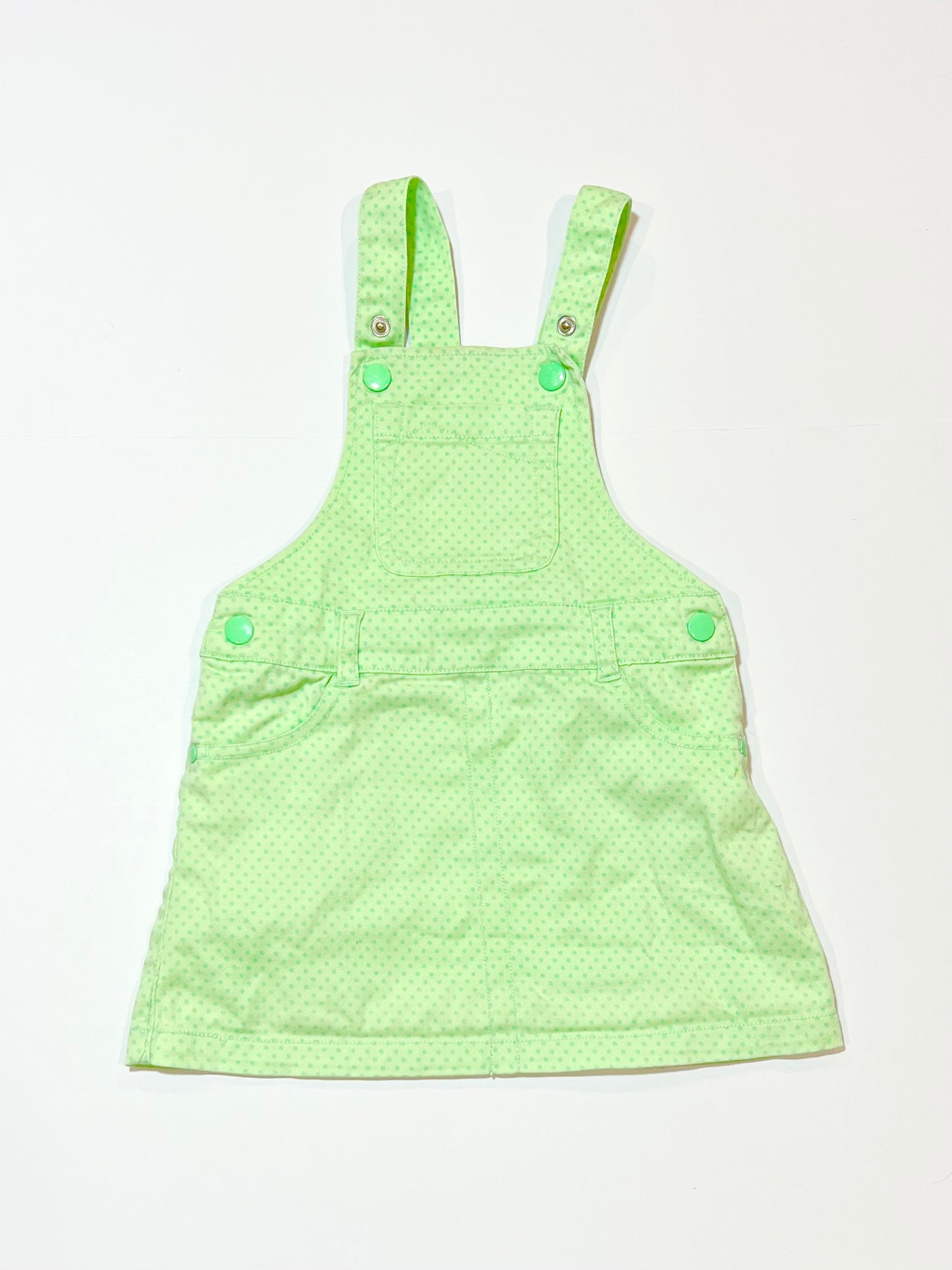 Green spot pinafore - Size 2