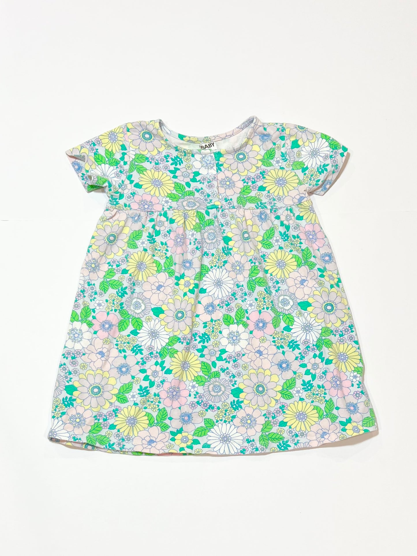 Floral jersey dress - Size 2