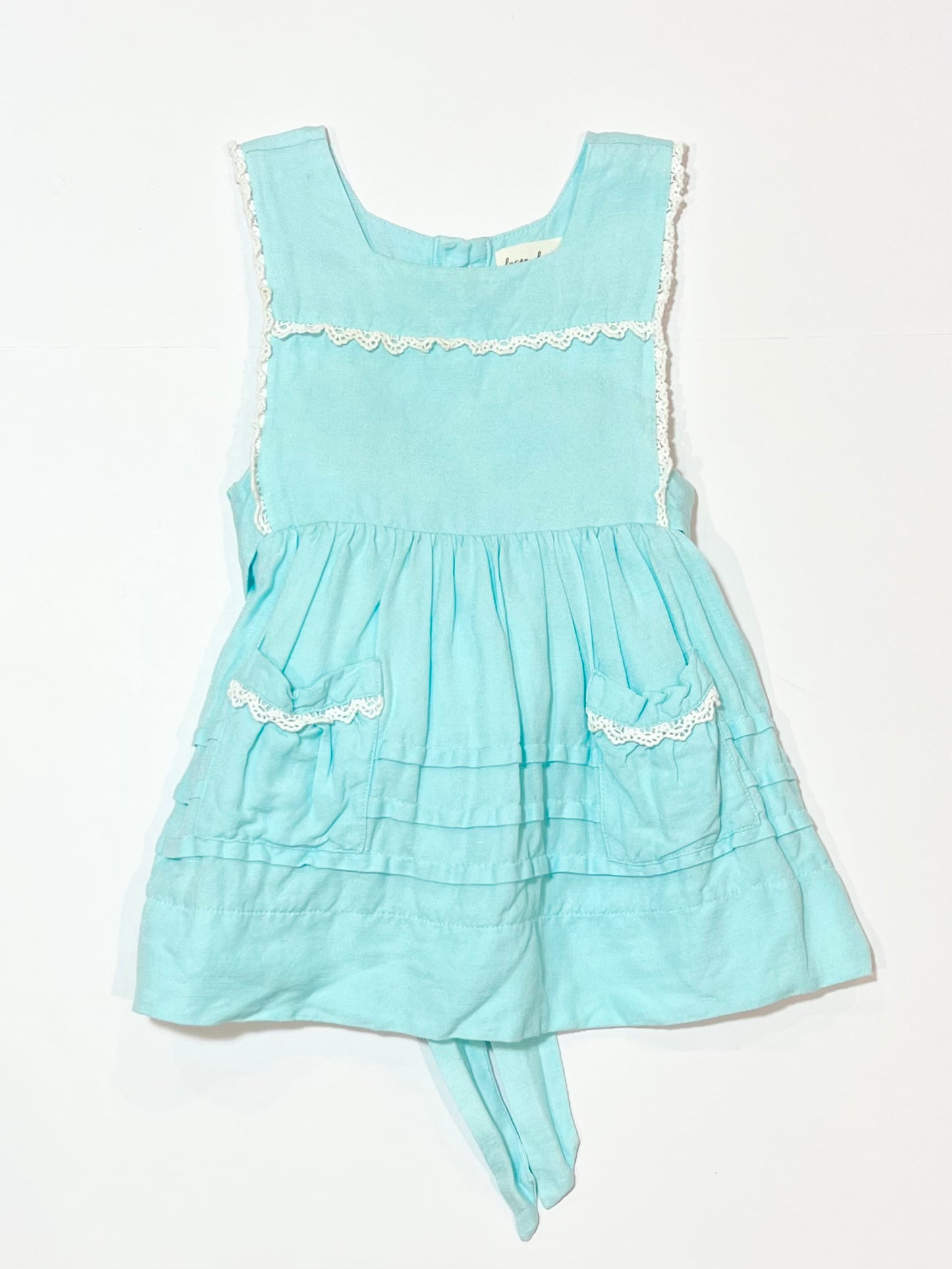 Blue linen dress - Size 2