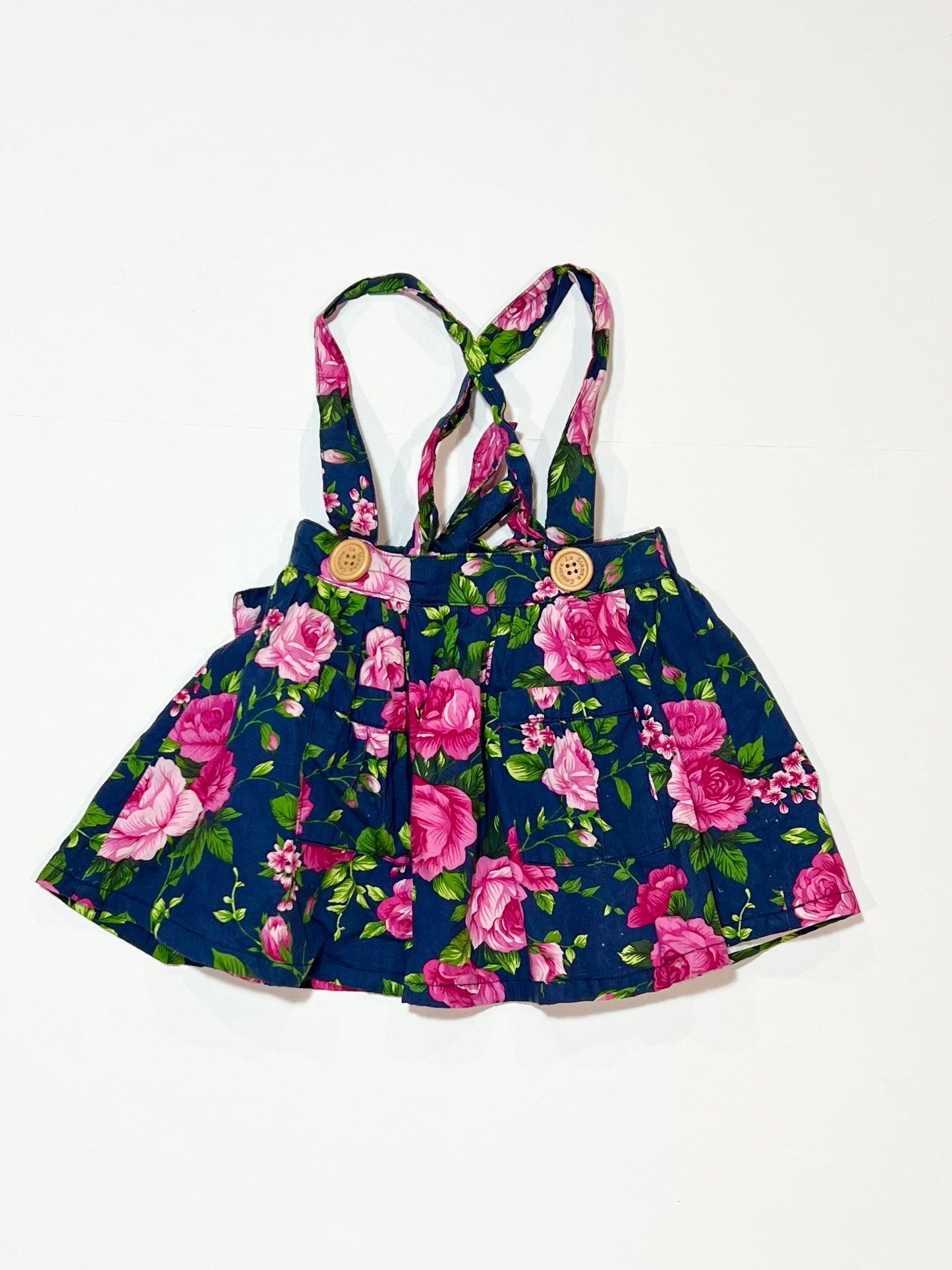 Floral suspender skirt - Size 1