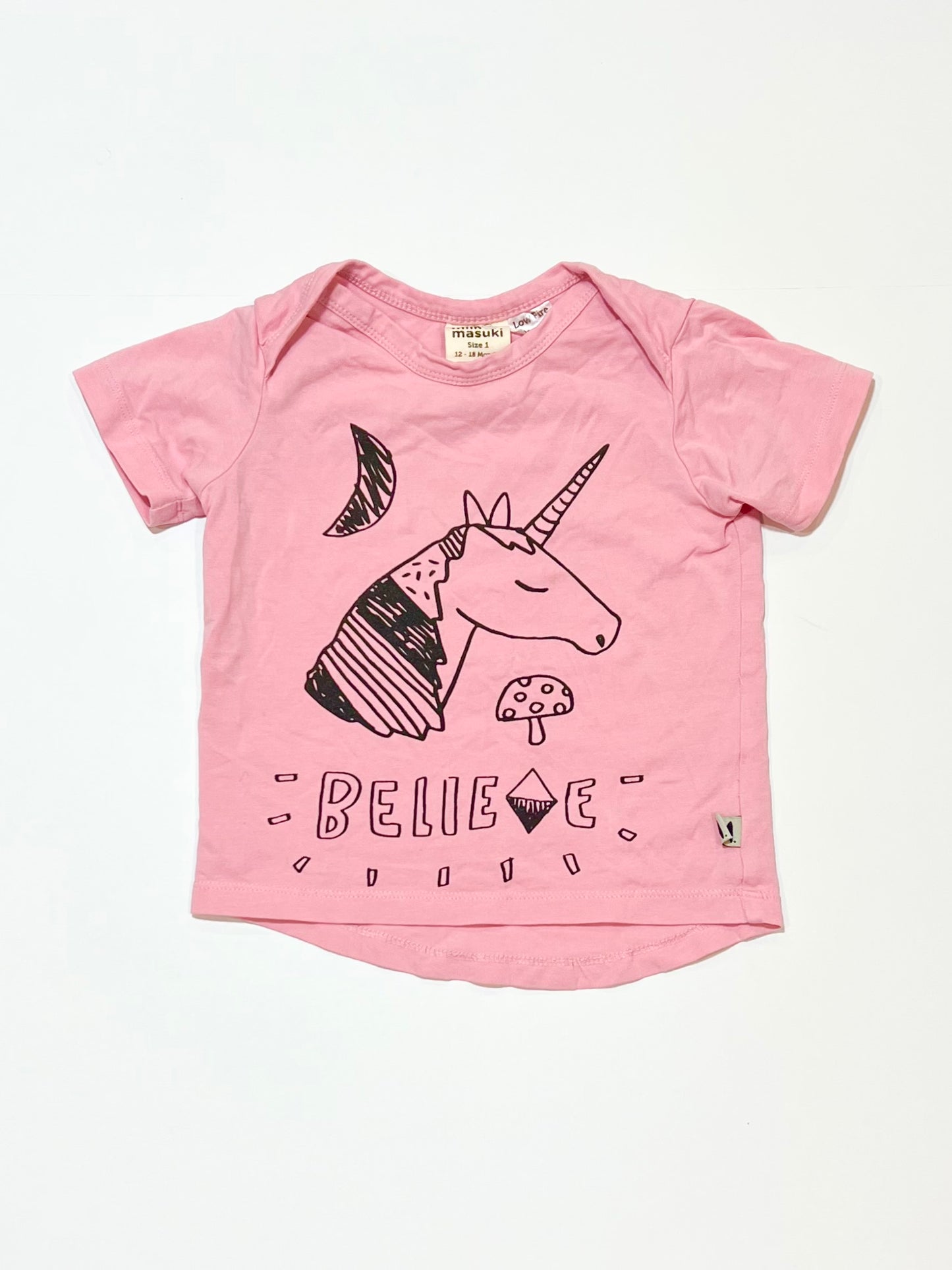 Pink unicorn tee - Size 1