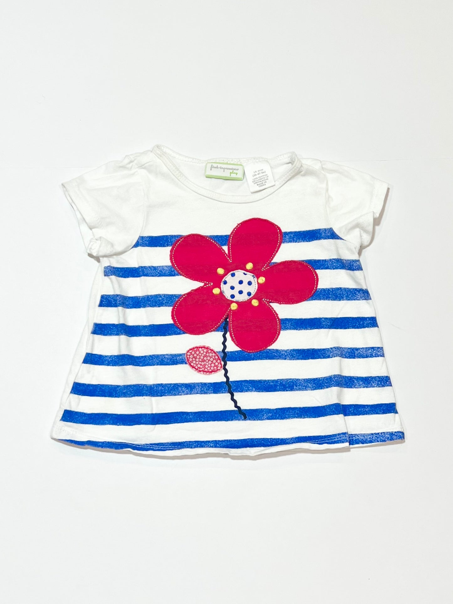 Striped flower tee - Size 1
