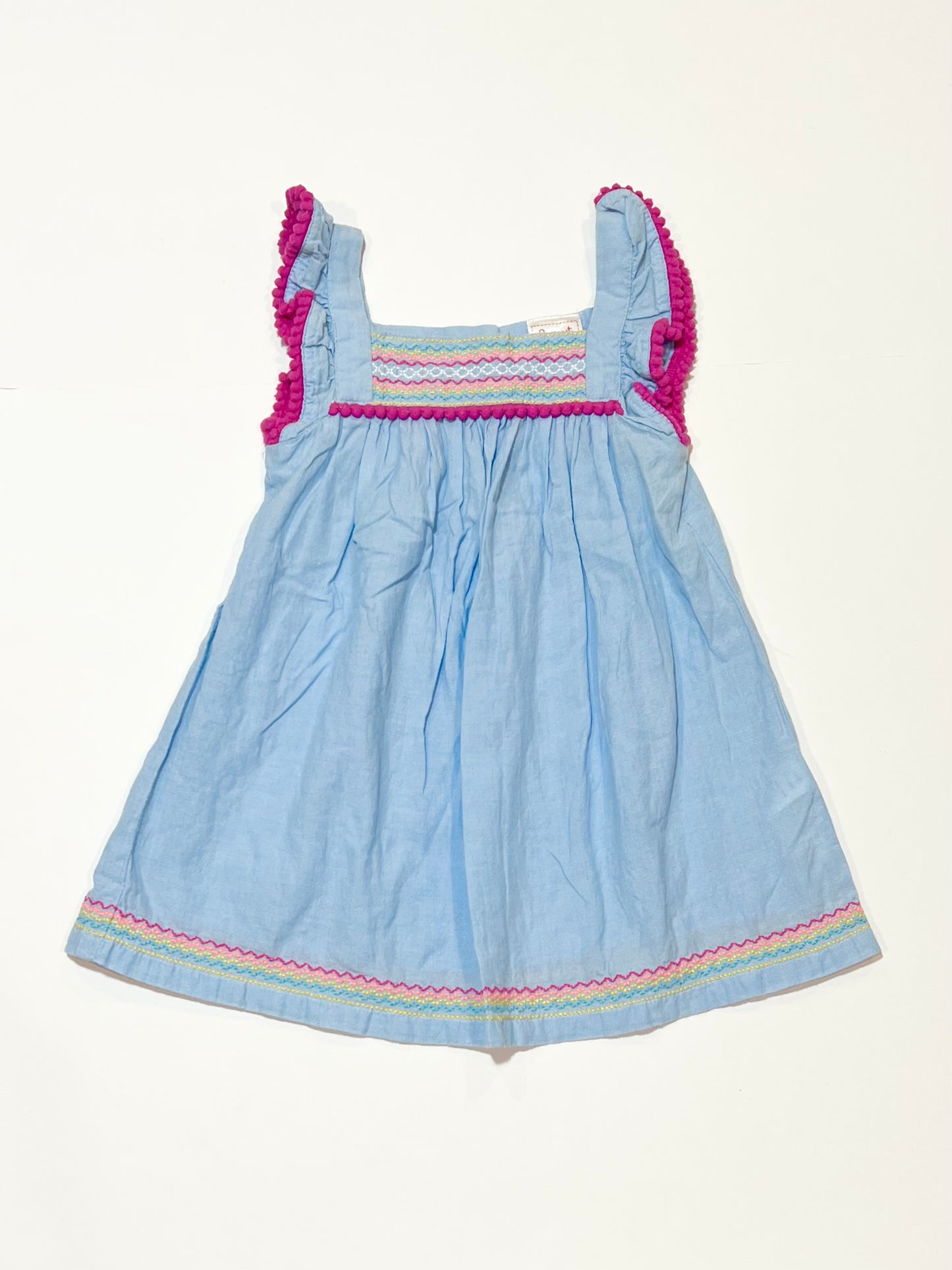 Blue smocked dress - Size 1