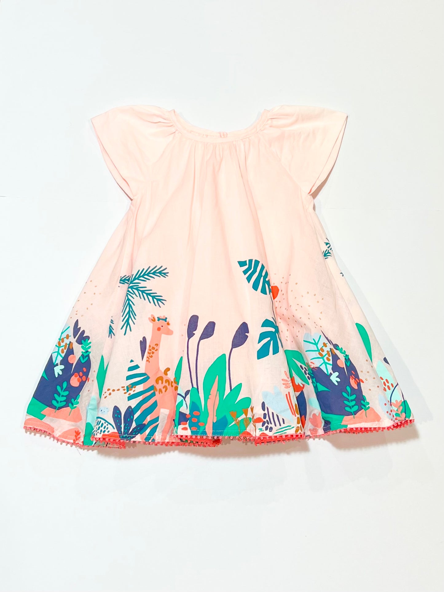 Pink jungle dress - Size 12 months