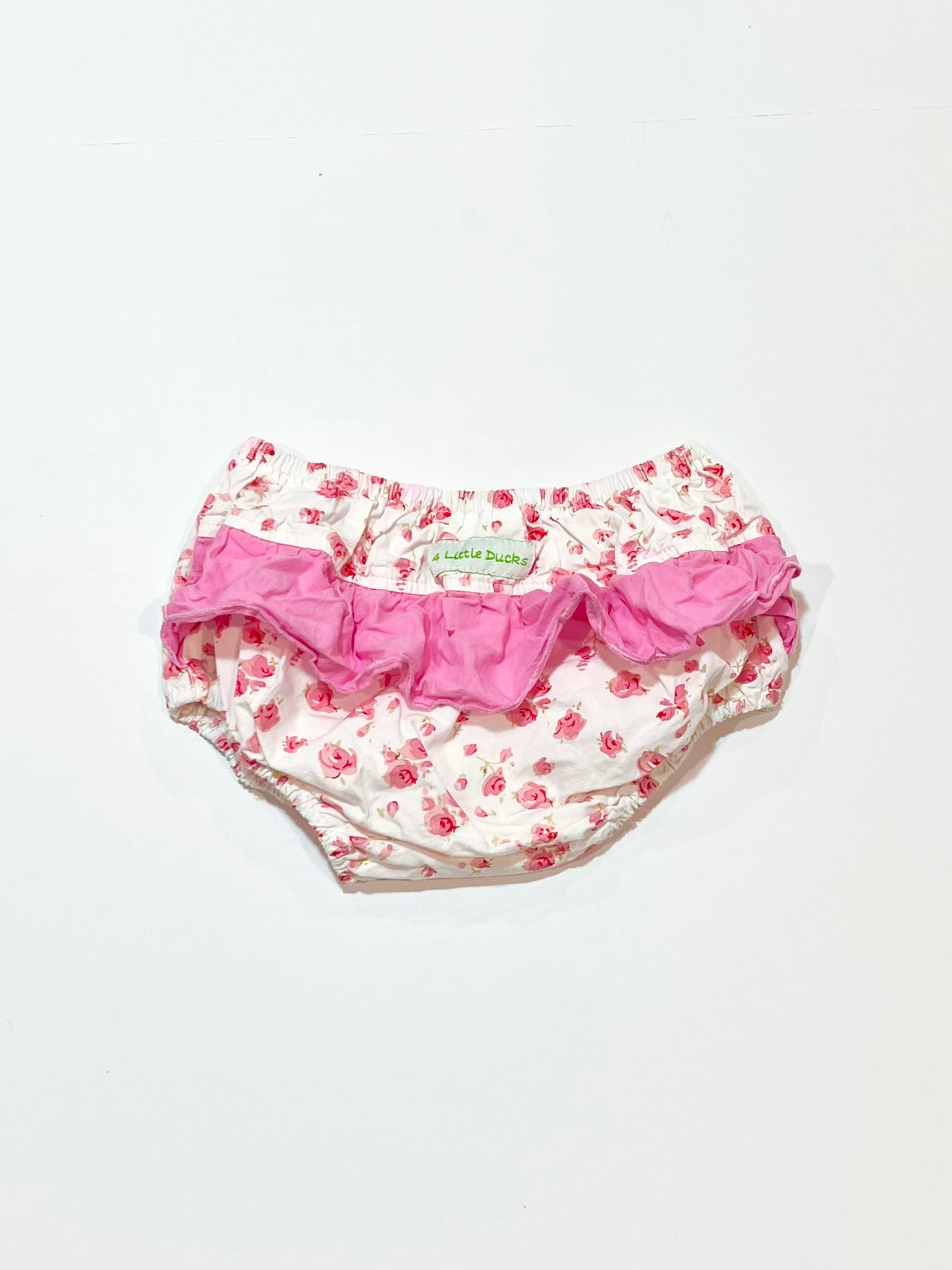 Floral ruffle nappy cover - Size 0