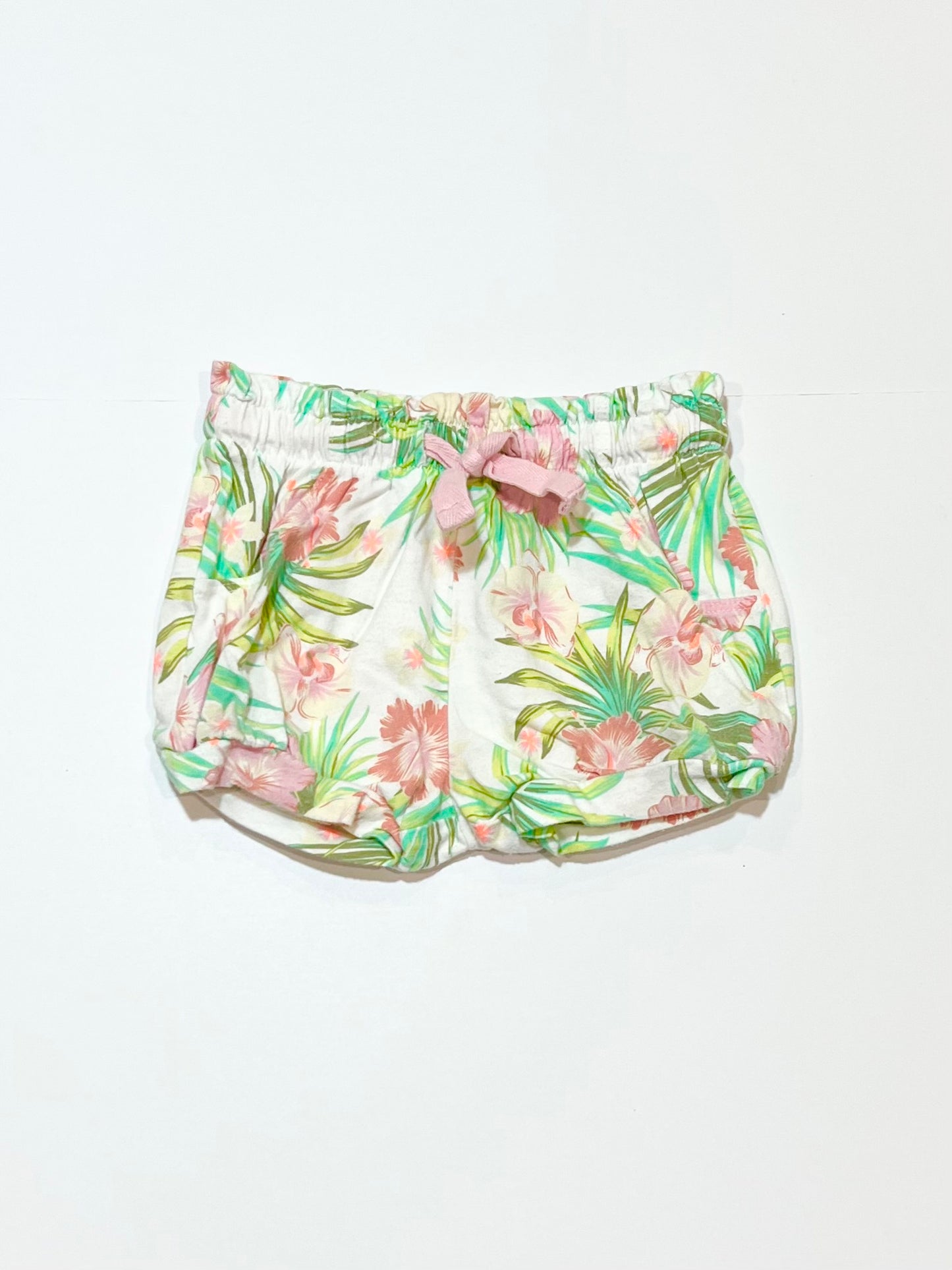 Floral jersey shorts - Size 0