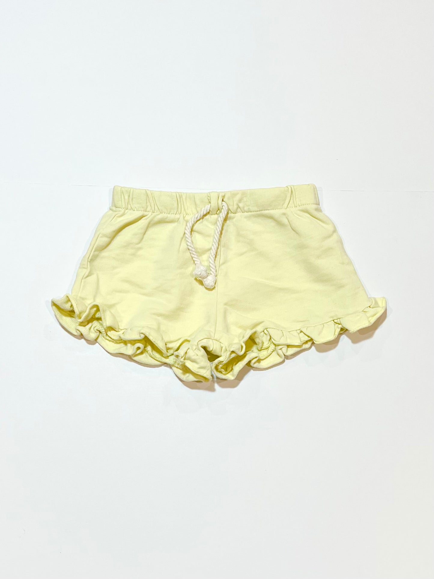Yellow sweat shorts - Size 9-12 months