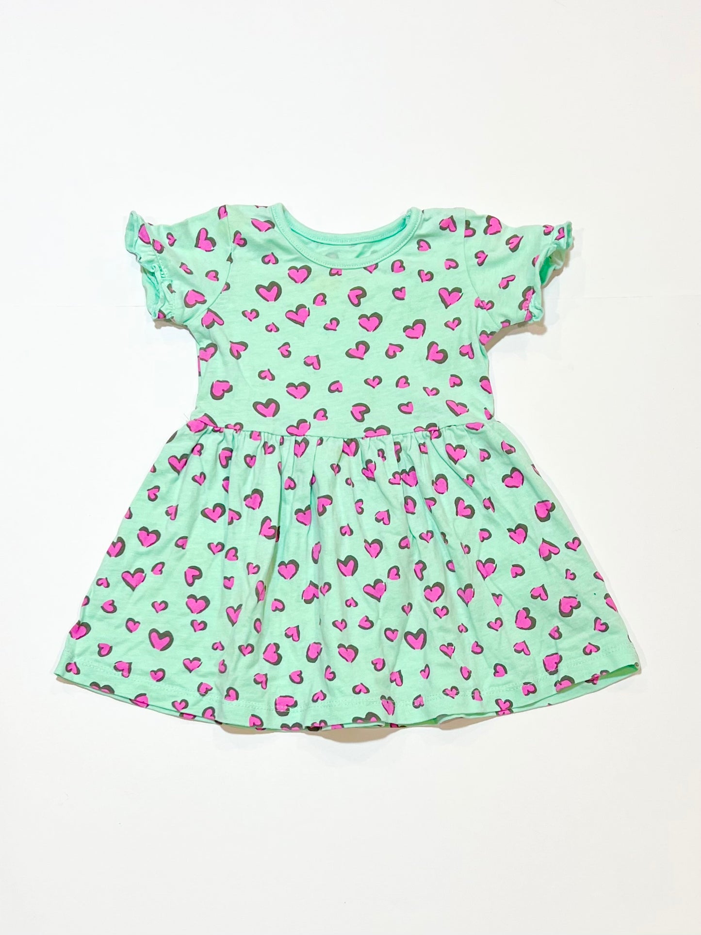 Jersey hearts dress - Size 9-12 months