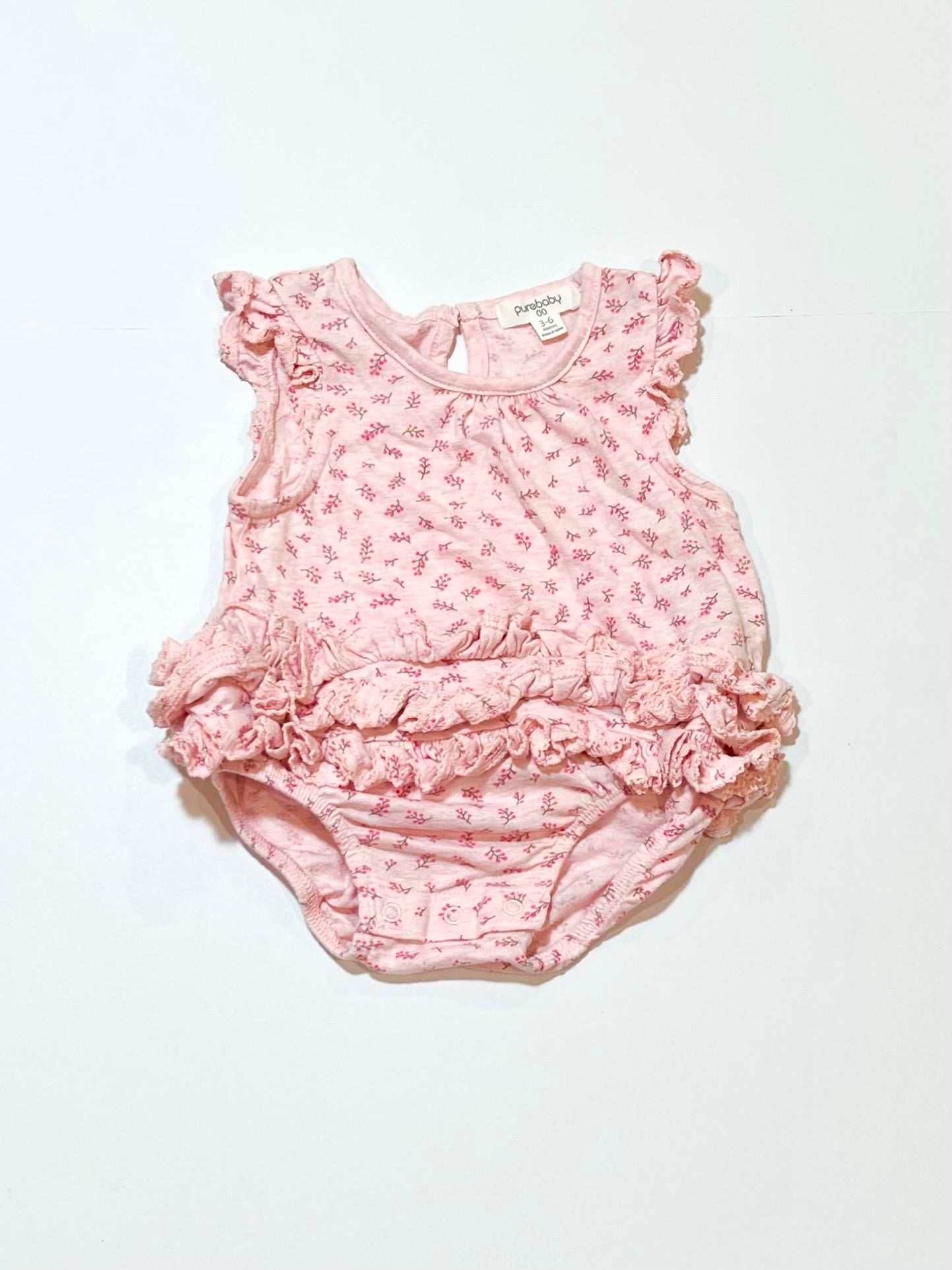 Floral jersey romper - Size 00