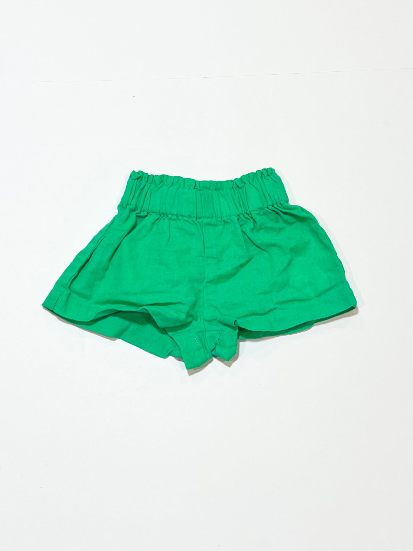 Green linen shorts - Size 000