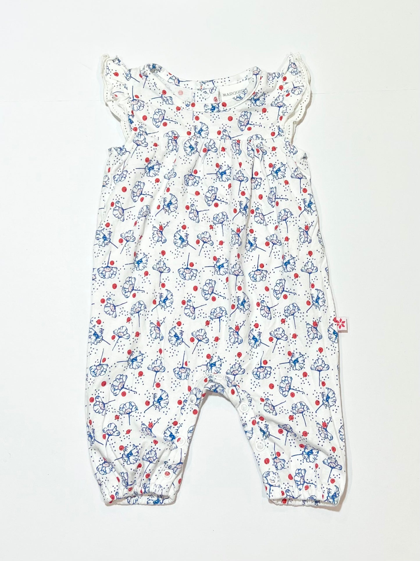 Floral jumpsuit with hat - Size 000