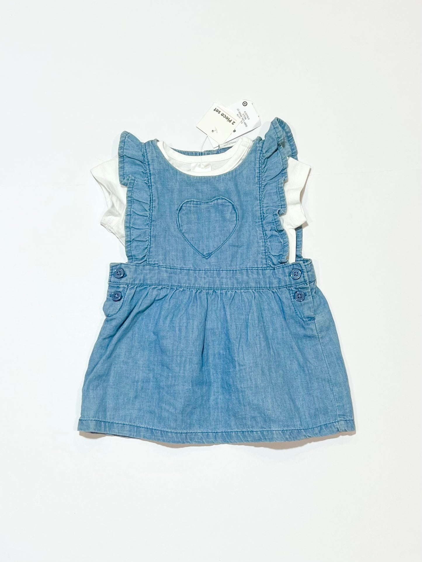 Blue pinafore set brand new - Size 000