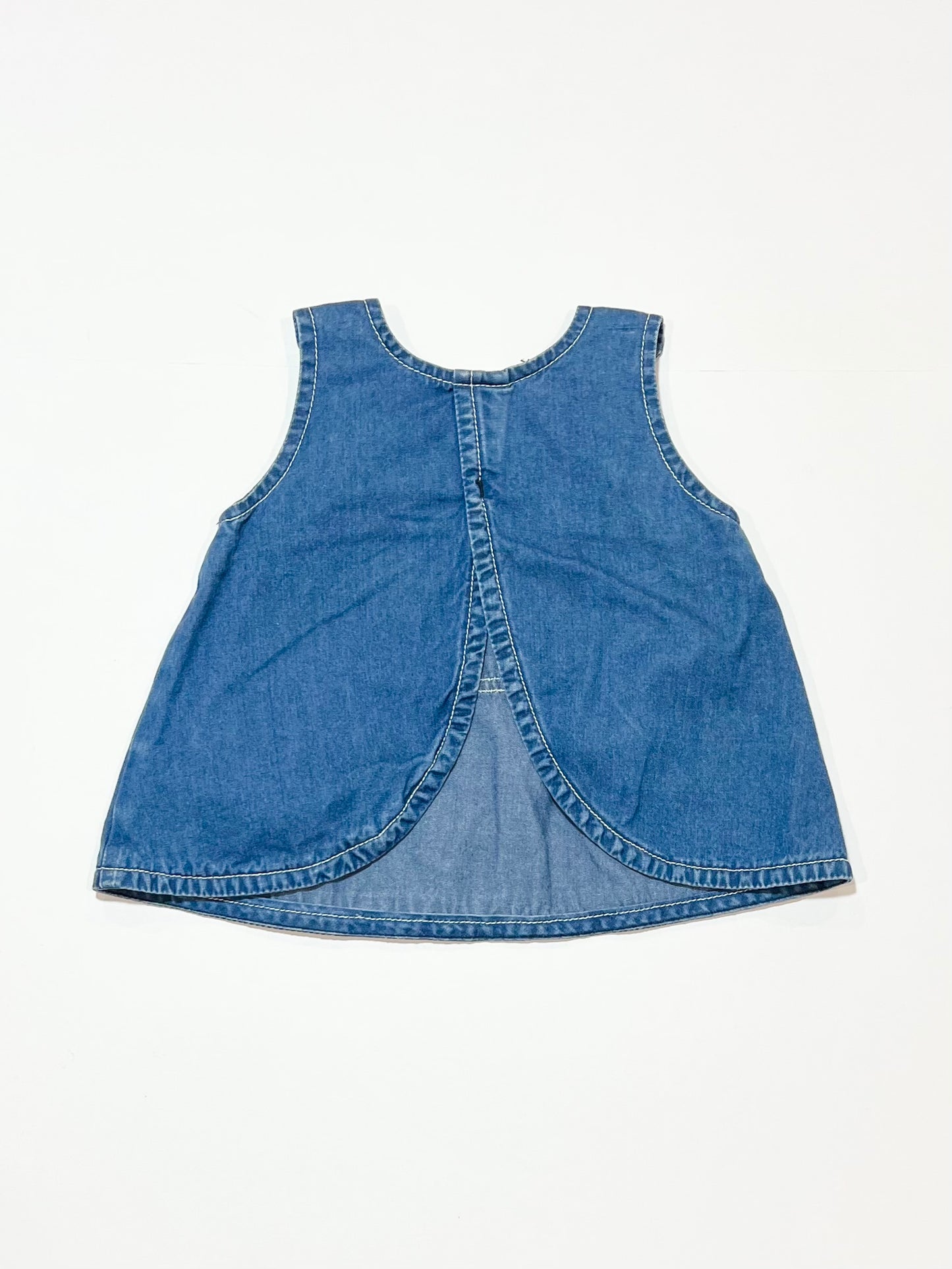 Blue denim top - Size 2-4 months