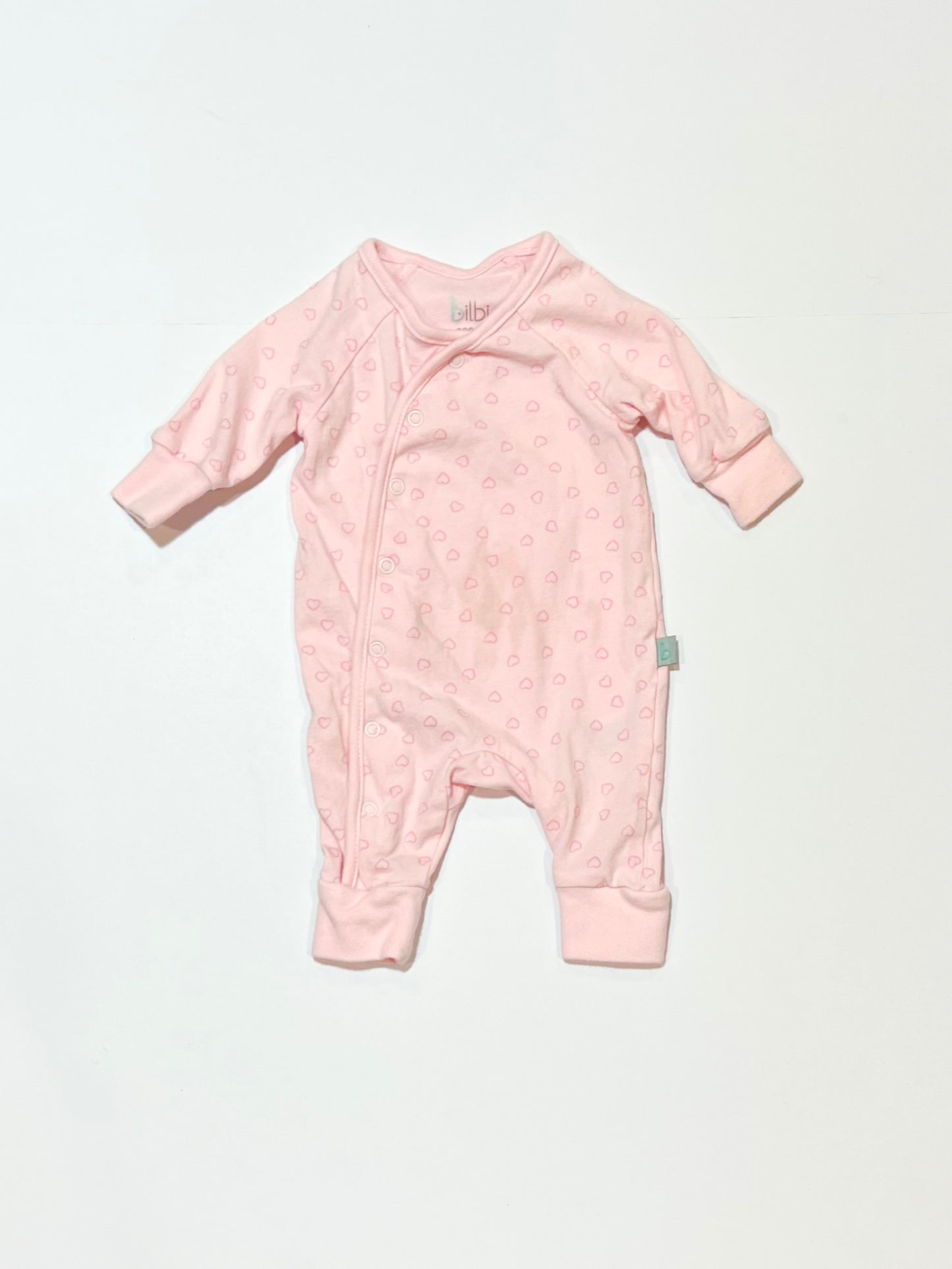 Pink hearts onesie - Size 00000