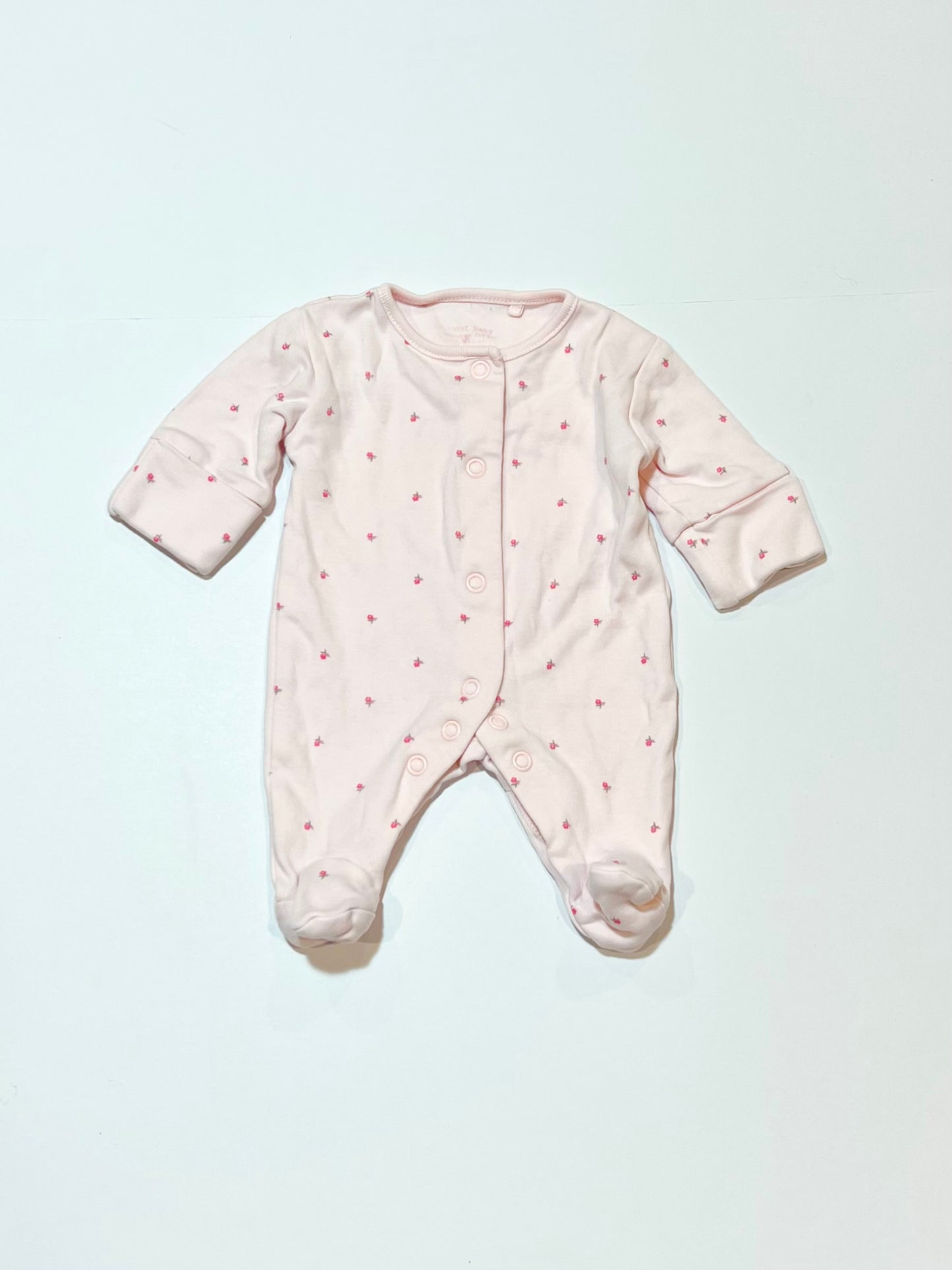 Pink floral onesie - Size 00000