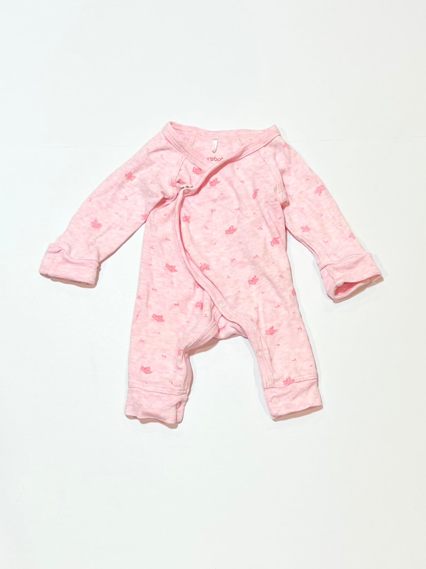 Pink leaf onesie - Size 000000