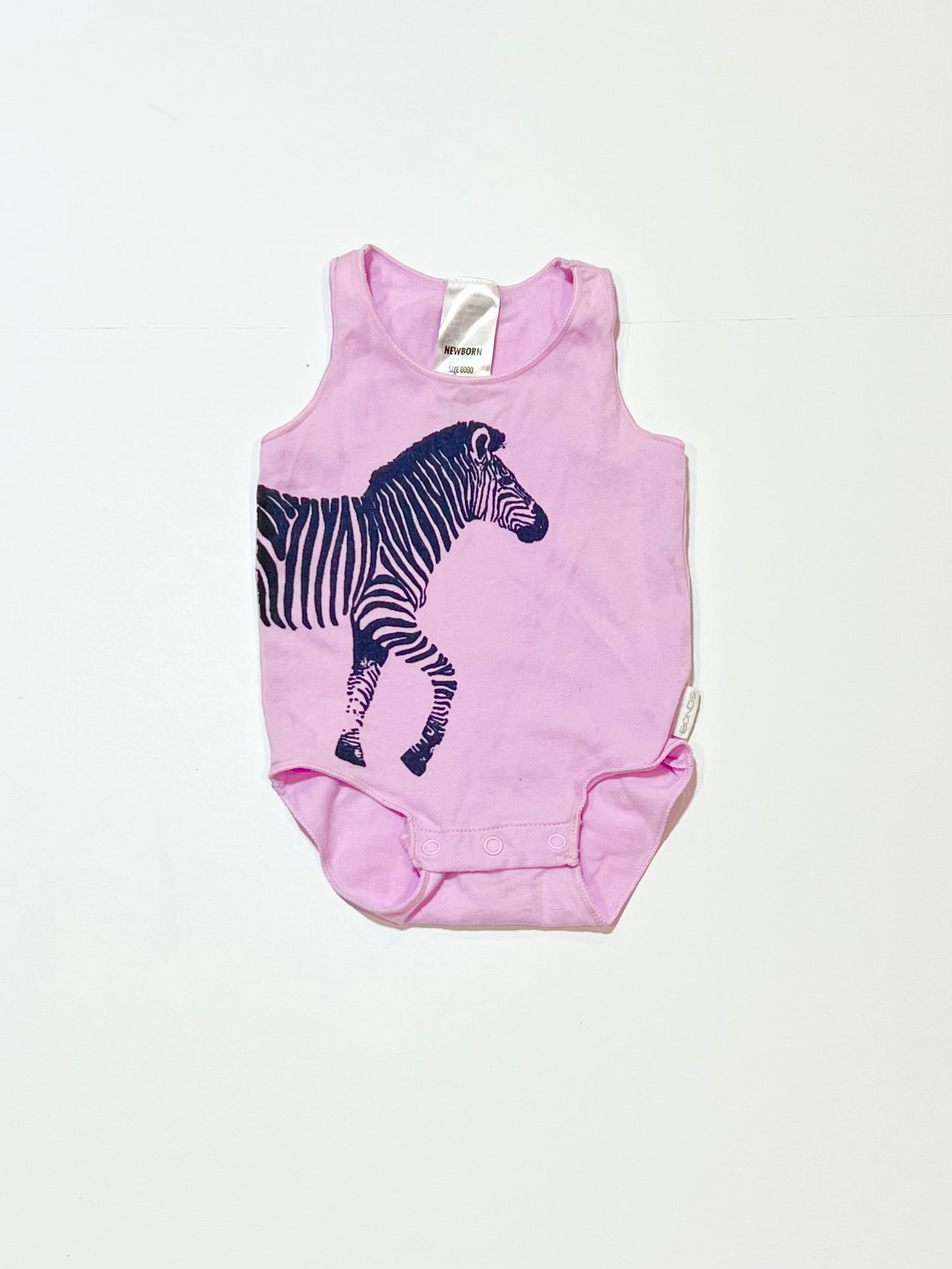 Pink zebra bodysuit - Size 0000