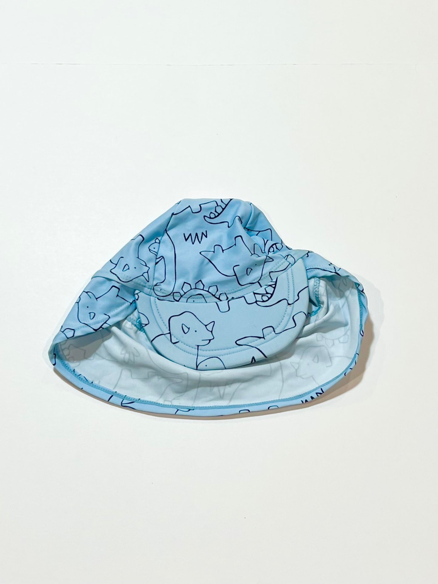 Blue dino swim hat - Size 6-18 months