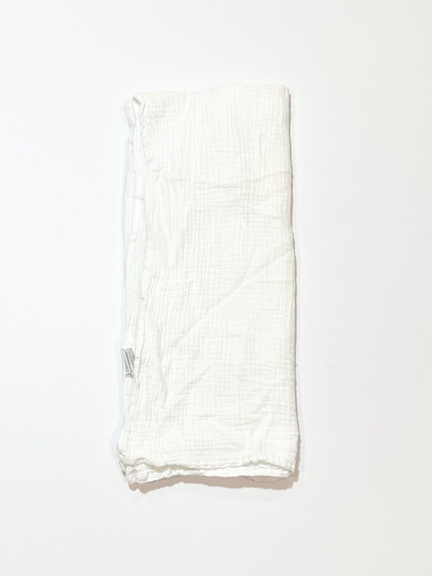 White cotton muslin wrap