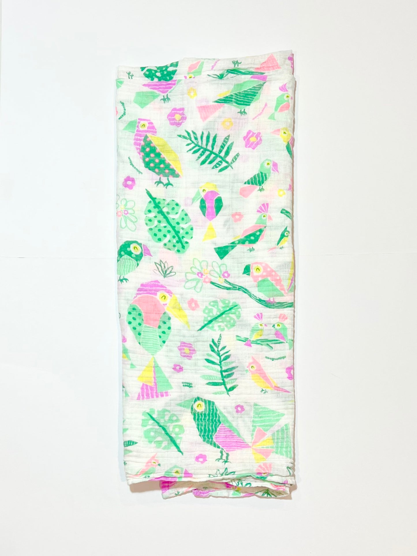 Birds cotton muslin wrap