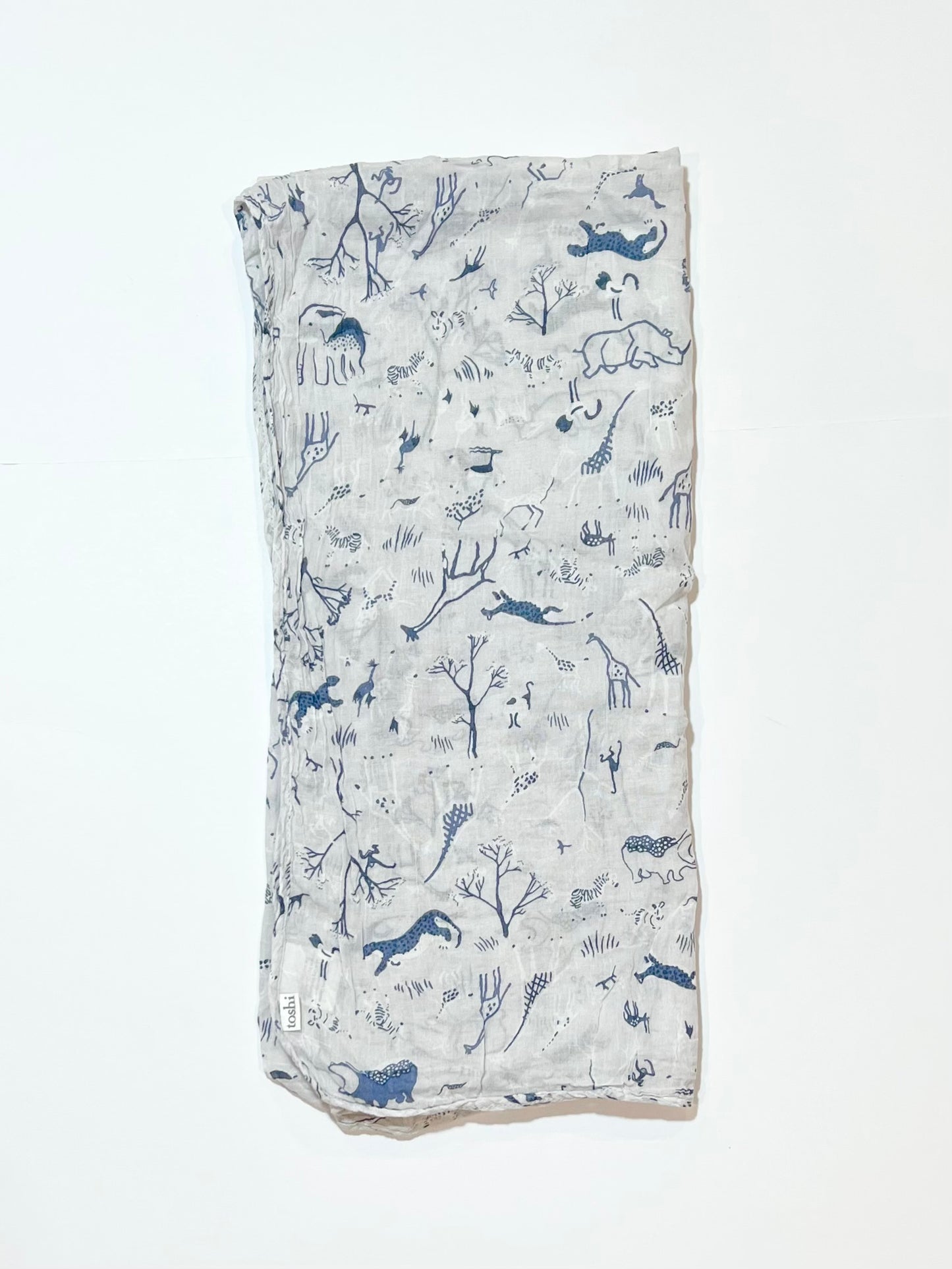 Grey cotton muslin wrap