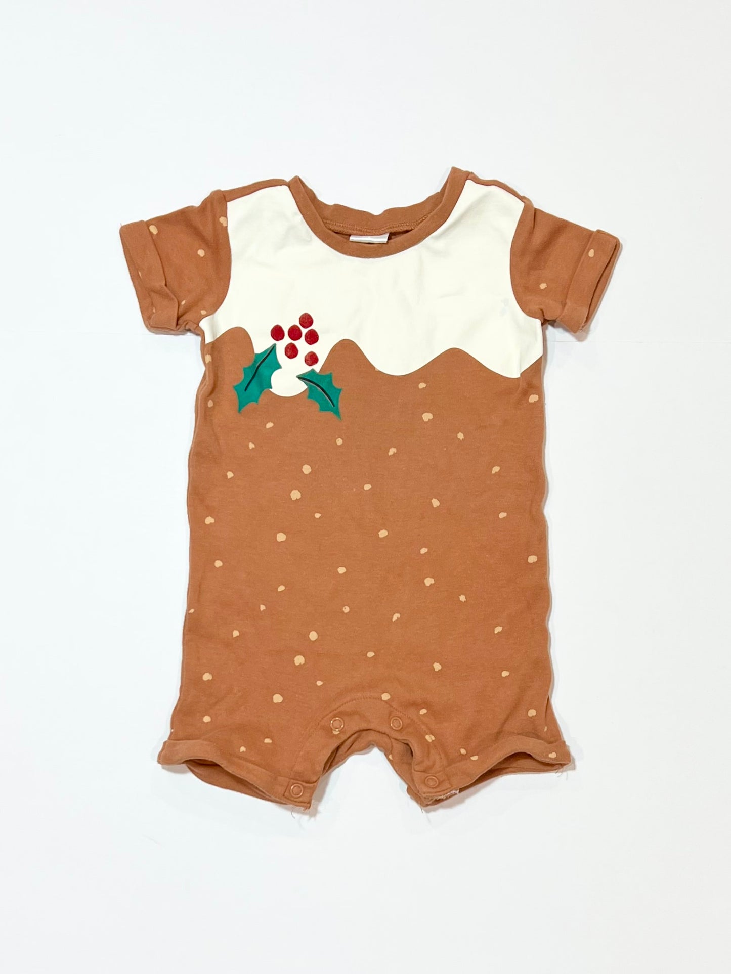 Christmas pudding romper - Size 0